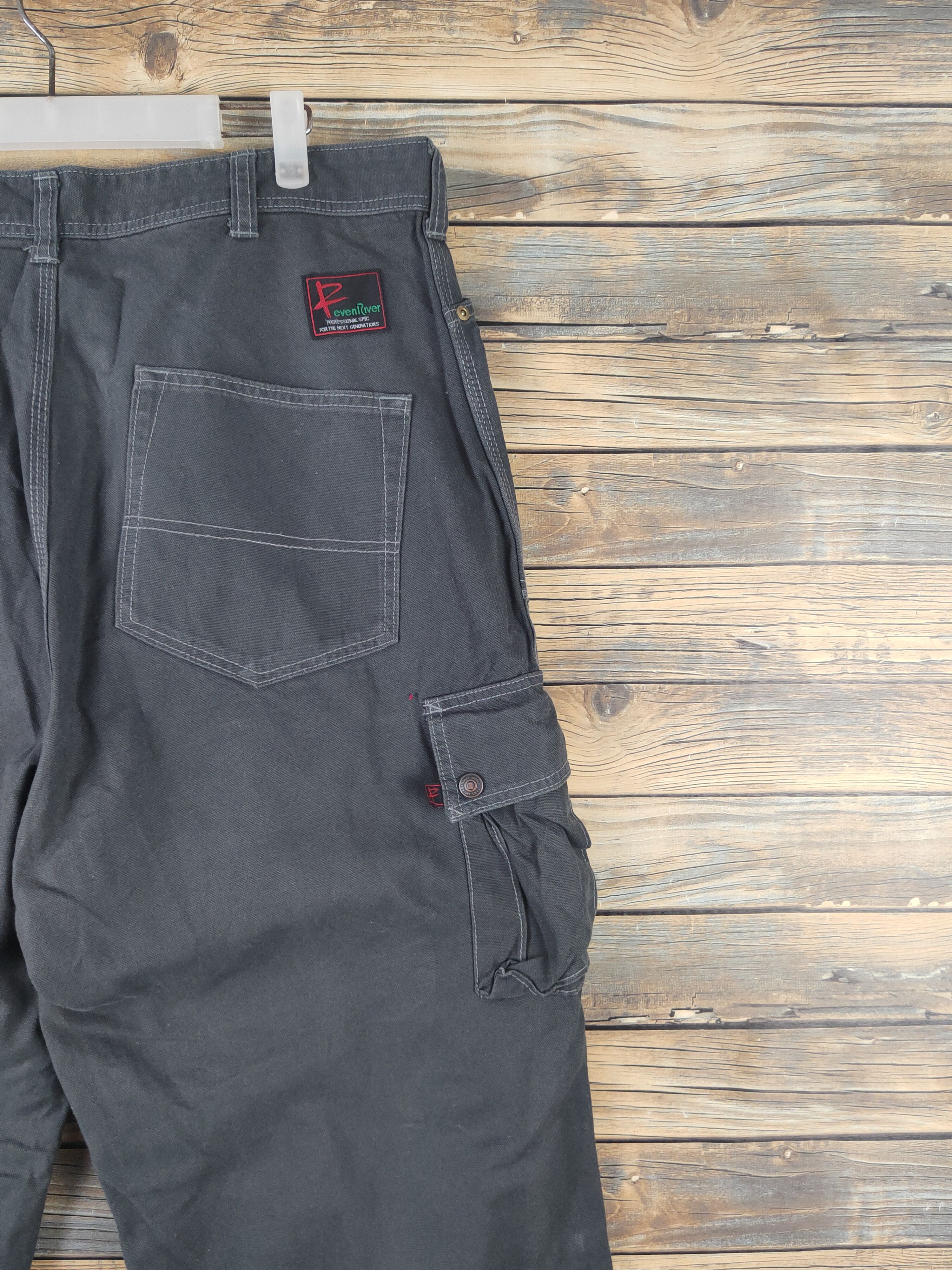 Japanese Brand DL Evenriver Dark Gray Multipocket Cargo Pants #1879 Size US 34 / EU 50 - 11 Thumbnail