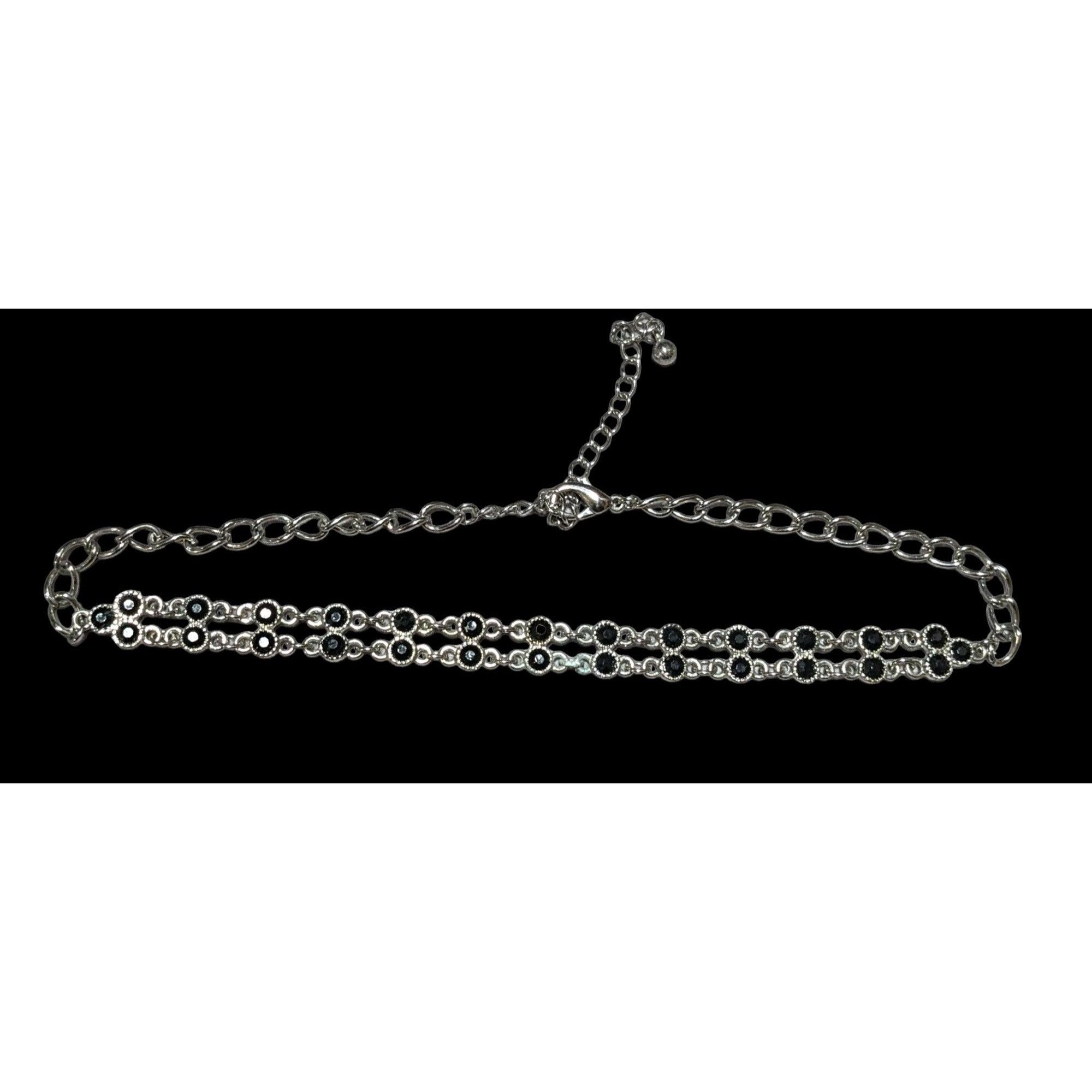 Other Minimalist Gothic Gemmed Chain Choker Necklace Size ONE SIZE - 1 Thumbnail