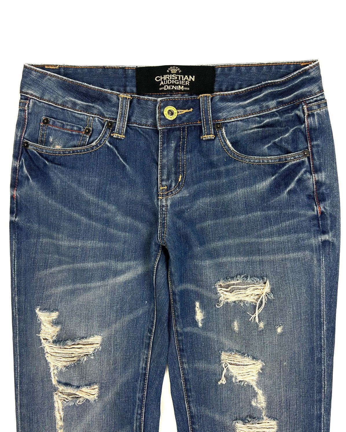 Christian Audigier Christian Audigier Limited Edition Faded Jeans Women’s Y2K Size 30" / US 8 / IT 44 - 12 Thumbnail