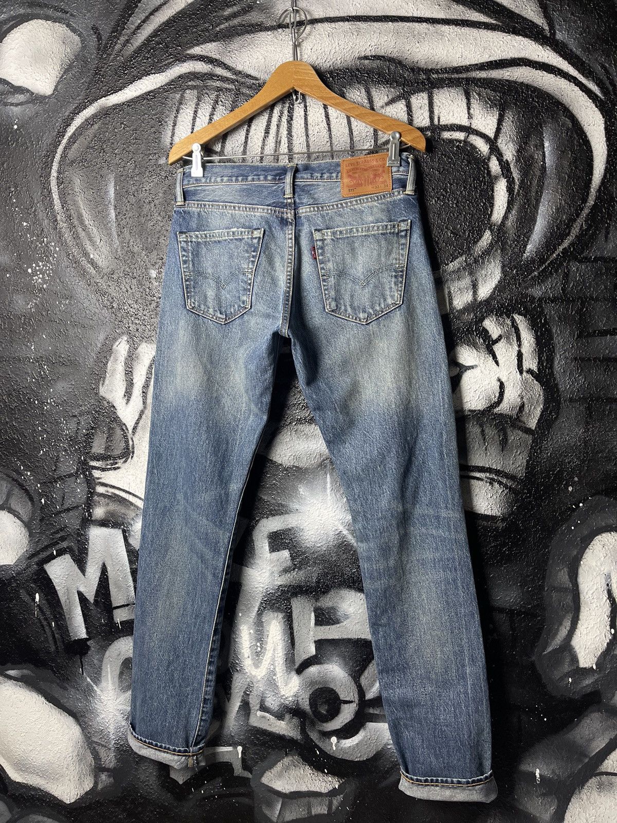 Levi's Levi’s 511 Distressed Denim Selvedge Jeans Men’s Size W32 Size US 32 / EU 48 - 1 Thumbnail
