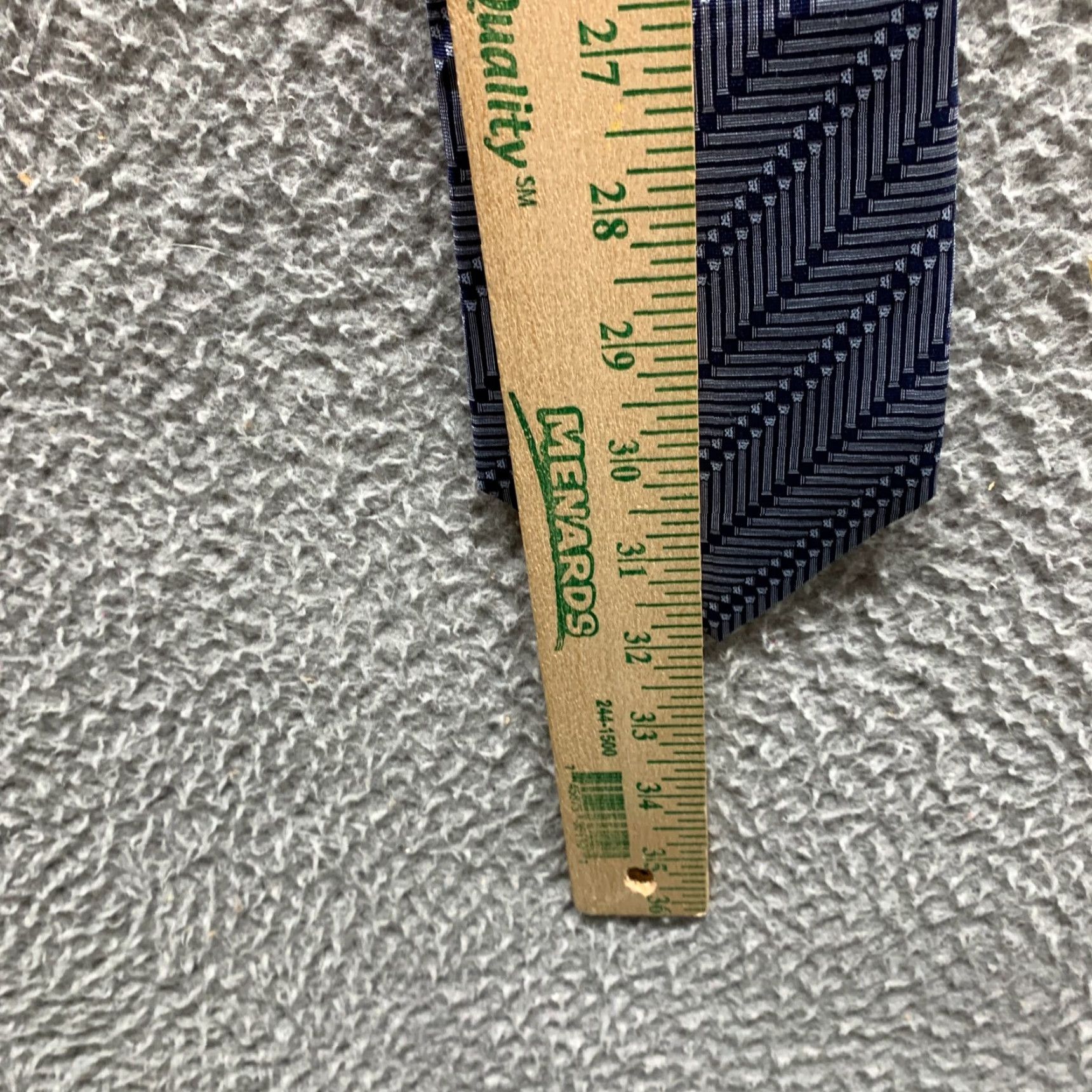Vintage Vintage Diamond Tie Blue Striped Mens 3.5 Inch Silk Necktie Classic 57"-60" One Size Blue Mens Silk Tie Size ONE SIZE - 4 Thumbnail