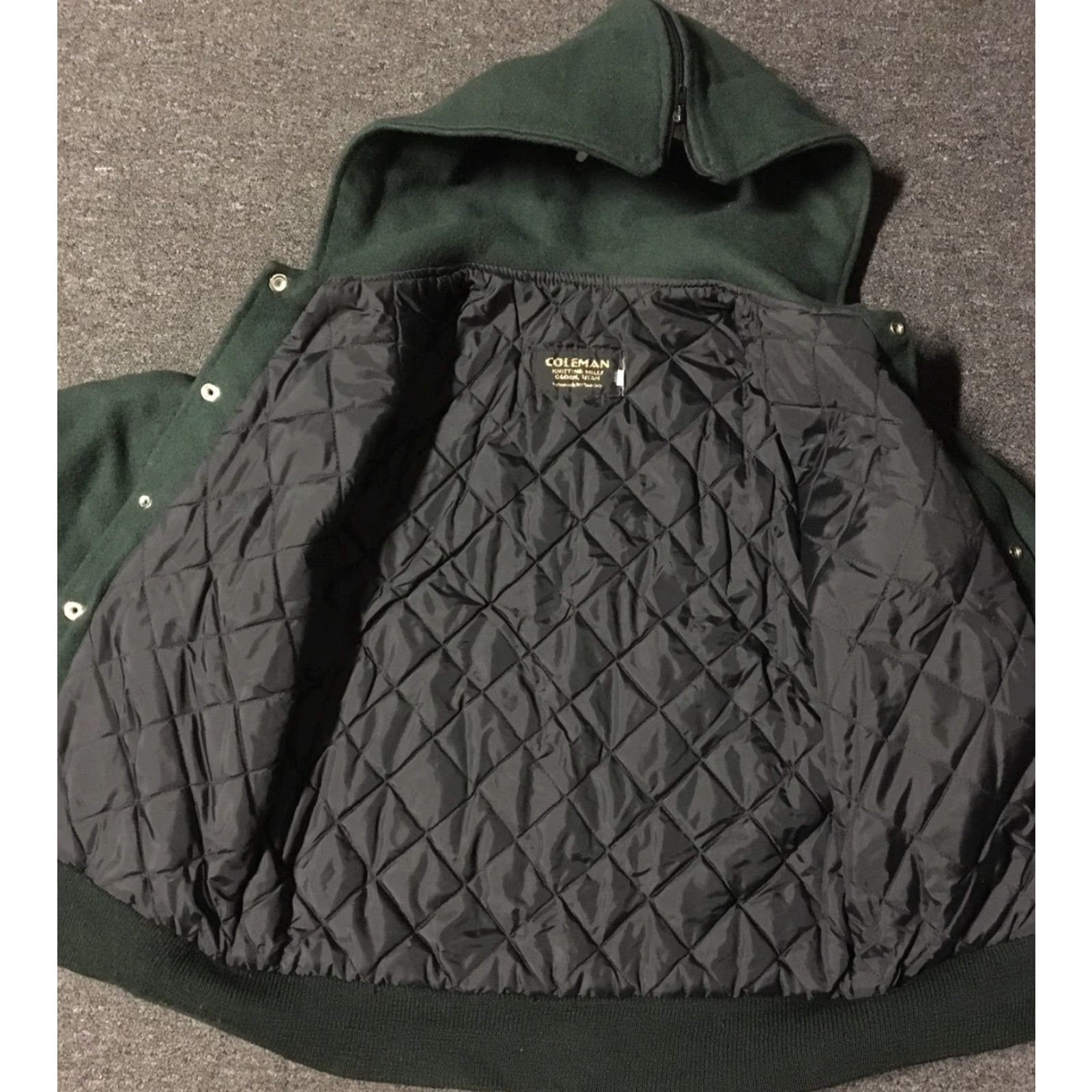 Vintage VINTAGE Cheerleading Varsity Jacket S USA Green Wool Striped Bomber Letterman 90s Sports Football Track School College High School Men's Size US S / EU 44-46 / 1 - 7 Thumbnail