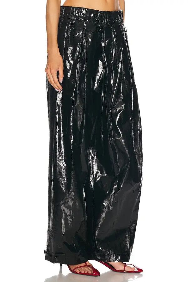 Jil Sander o1loc1c0426 Wide Leg Trousers in Black Size 26" / US 2 / IT 38 - 2 Thumbnail