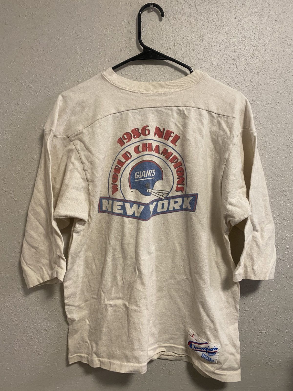 Vintage NY Giants 1986 NFL World Champion T-Shirt Size US L / EU 52-54 / 3 - 1 Preview