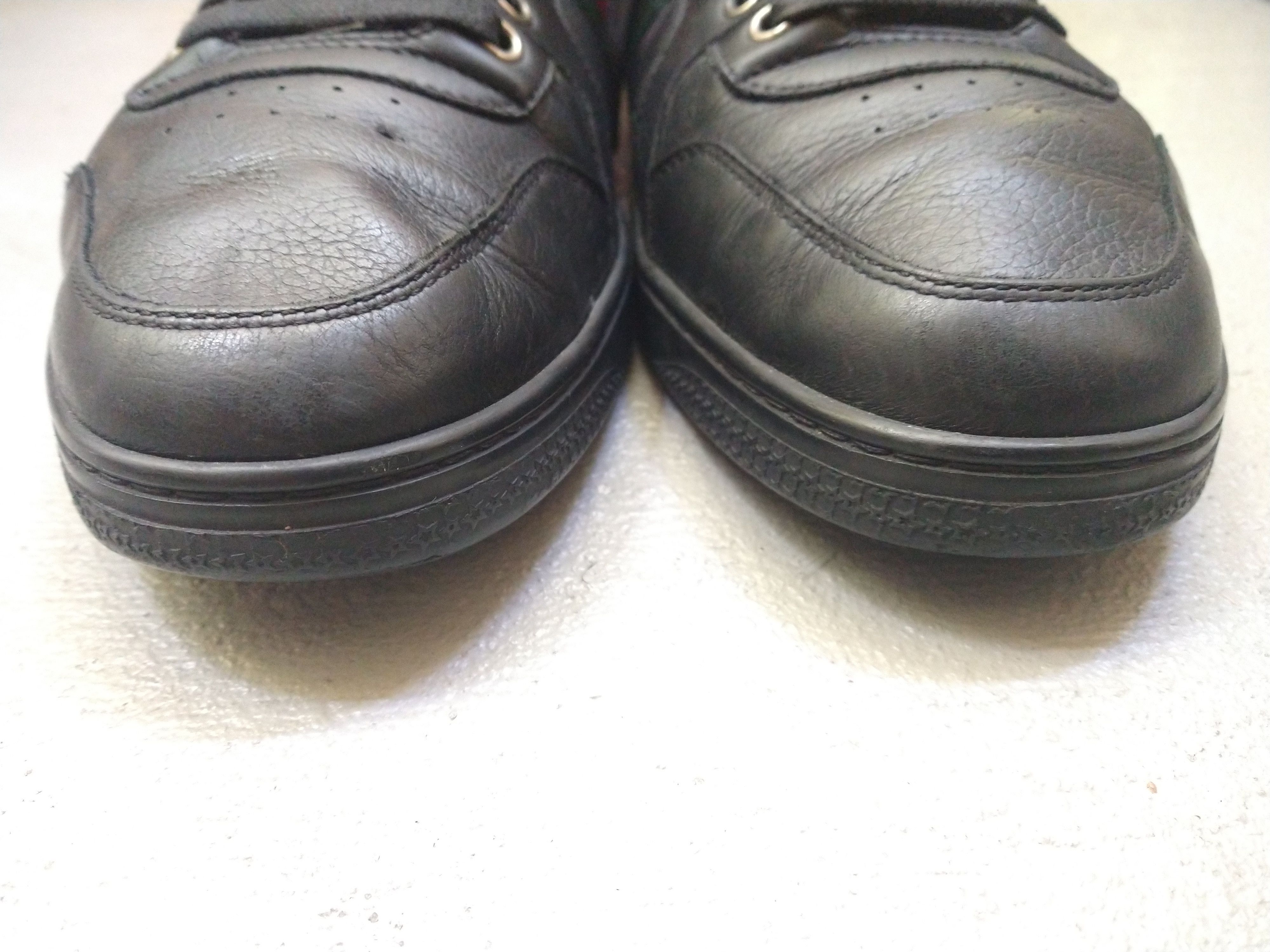 Gucci Gucci High Top Sneakers Black Leather Size 9.5 Lace Up Size US 9.5 / EU 42-43 - 2 Thumbnail
