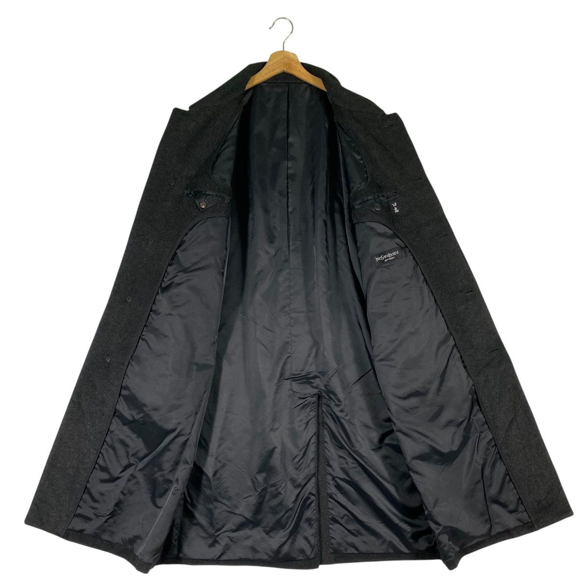 Yves Saint Laurent Yves Saint Laurent Wool Long Coat Button M/L Size Size US L / EU 52-54 / 3 - 5 Thumbnail