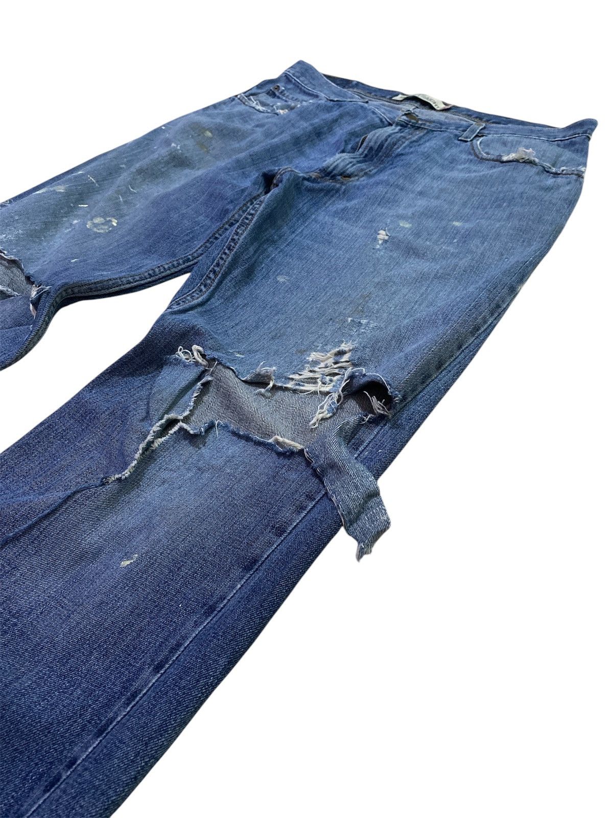 Levi's × Levi's Vintage Clothing × Vintage Vintage Levi's Single R 559 Distressed Painted Jeans Size US 36 / EU 52 - 4 Thumbnail