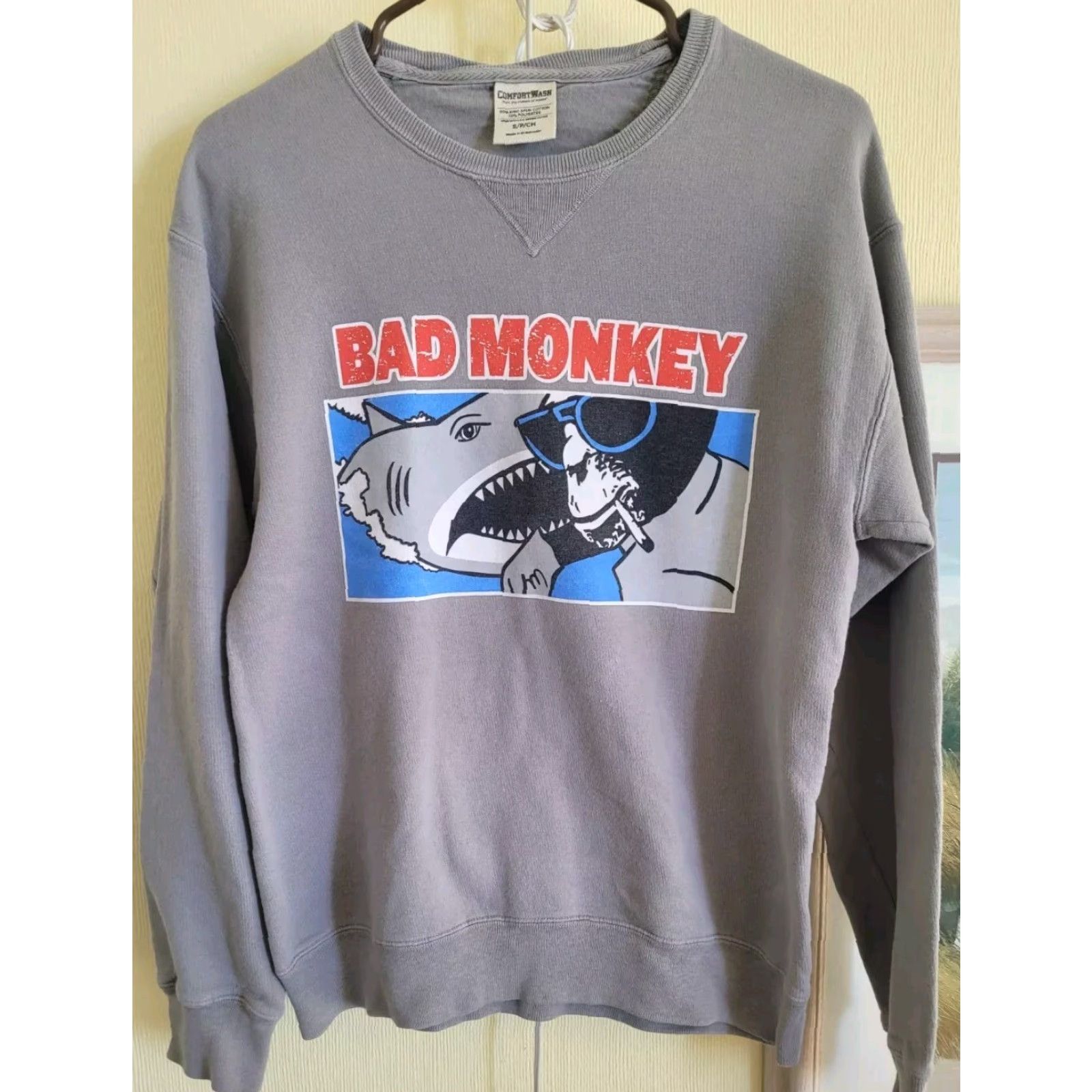Comfort Colors Comfort Colors Sweatshirt Unisex Adults Small Gray Bad Monkey Crewneck City Size US S / EU 44-46 / 1 - 2 Thumbnail