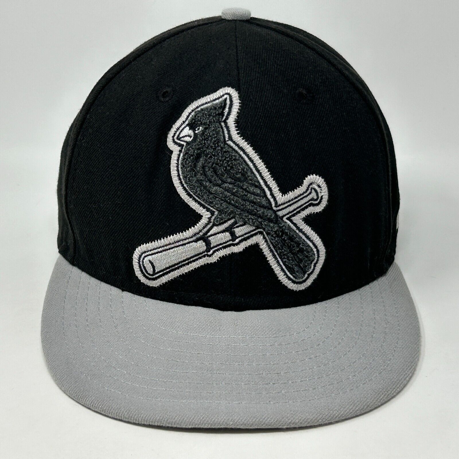 New Era St Louis Cardinals Hat Baseball Cap Black Gray Fitted 7 3/8 Size ONE SIZE - 1 Thumbnail
