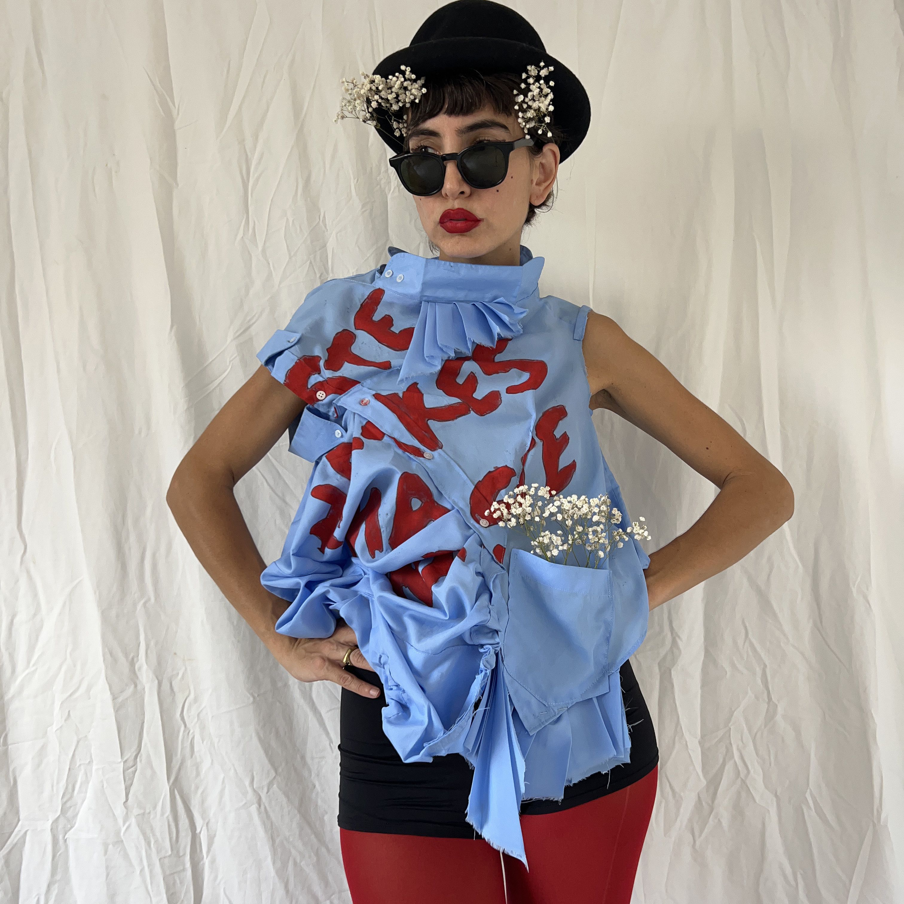 Custommade Deconstructed Avant Garde Shirt Zero Waste Fashion Size L / US 10 / IT 46 - 7 Thumbnail