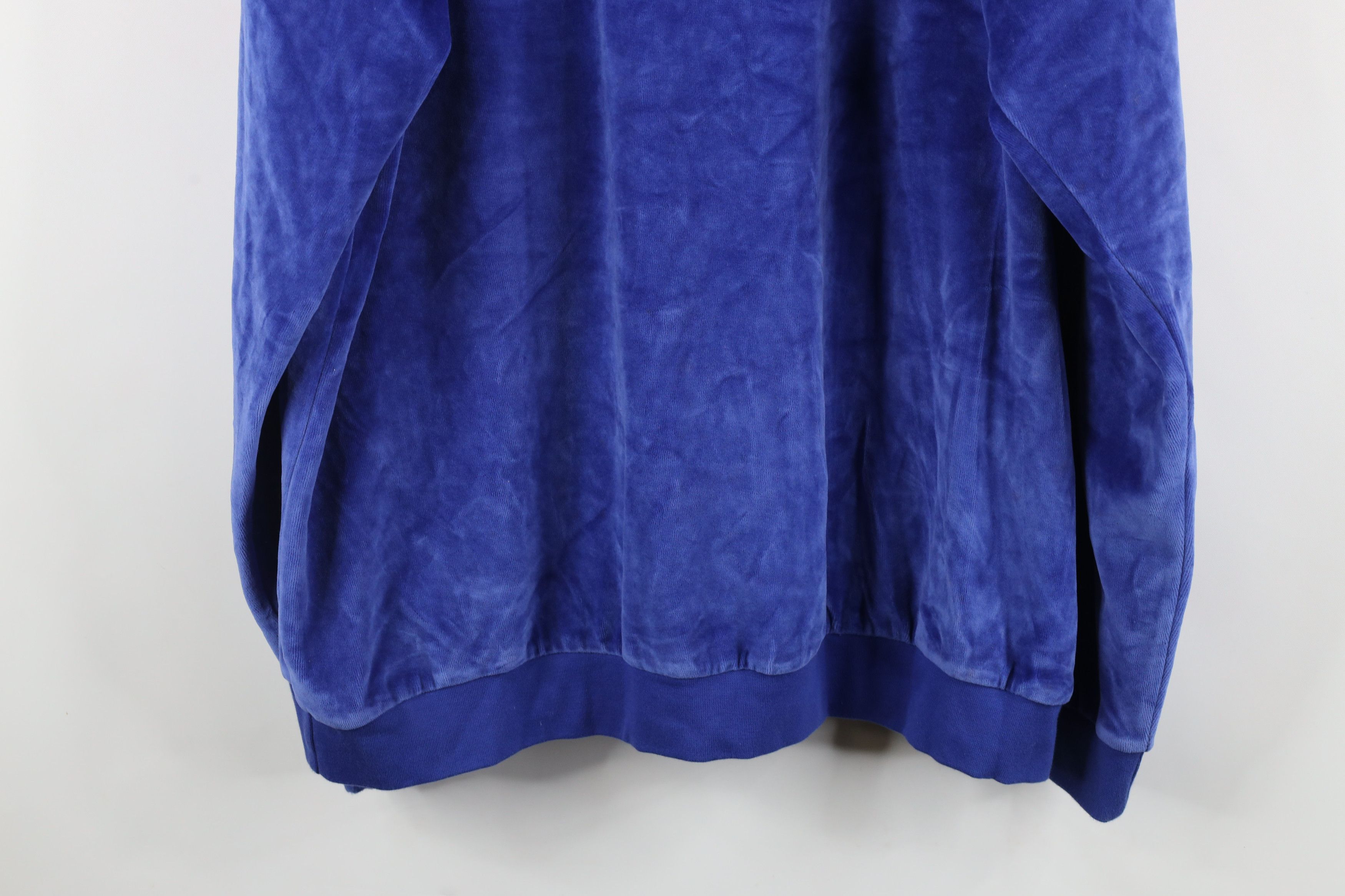 Vintage Vintage 90s Streetwear Velour Collared Pullover Sweater Size US XL / EU 56 / 4 - 10 Thumbnail