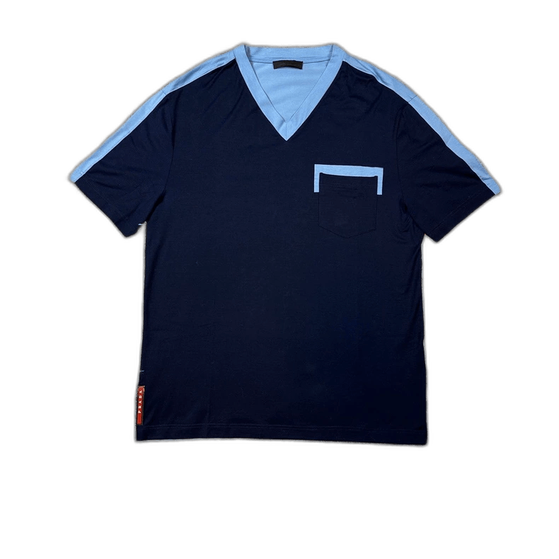 Prada Prada Black Blue Short Sleeve T-Shirt Size US L / EU 52-54 / 3 - 1 Thumbnail