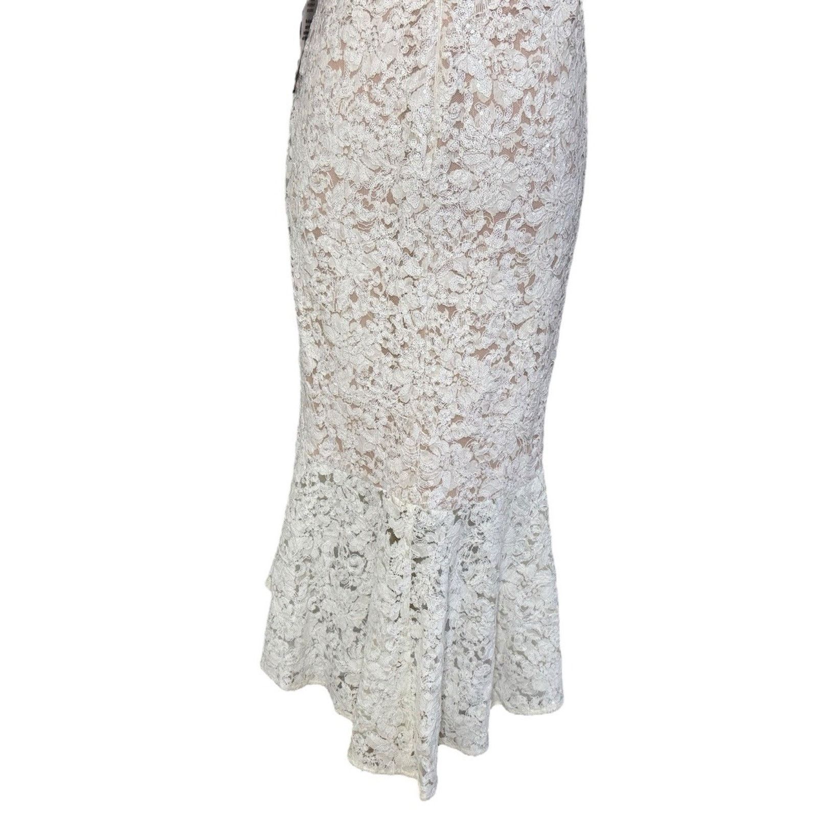 Other NIGHTWAY Mermaid High-Low Flounce Hem Lace Dress Sequin 10 Size M / US 6-8 / IT 42-44 - 10 Thumbnail