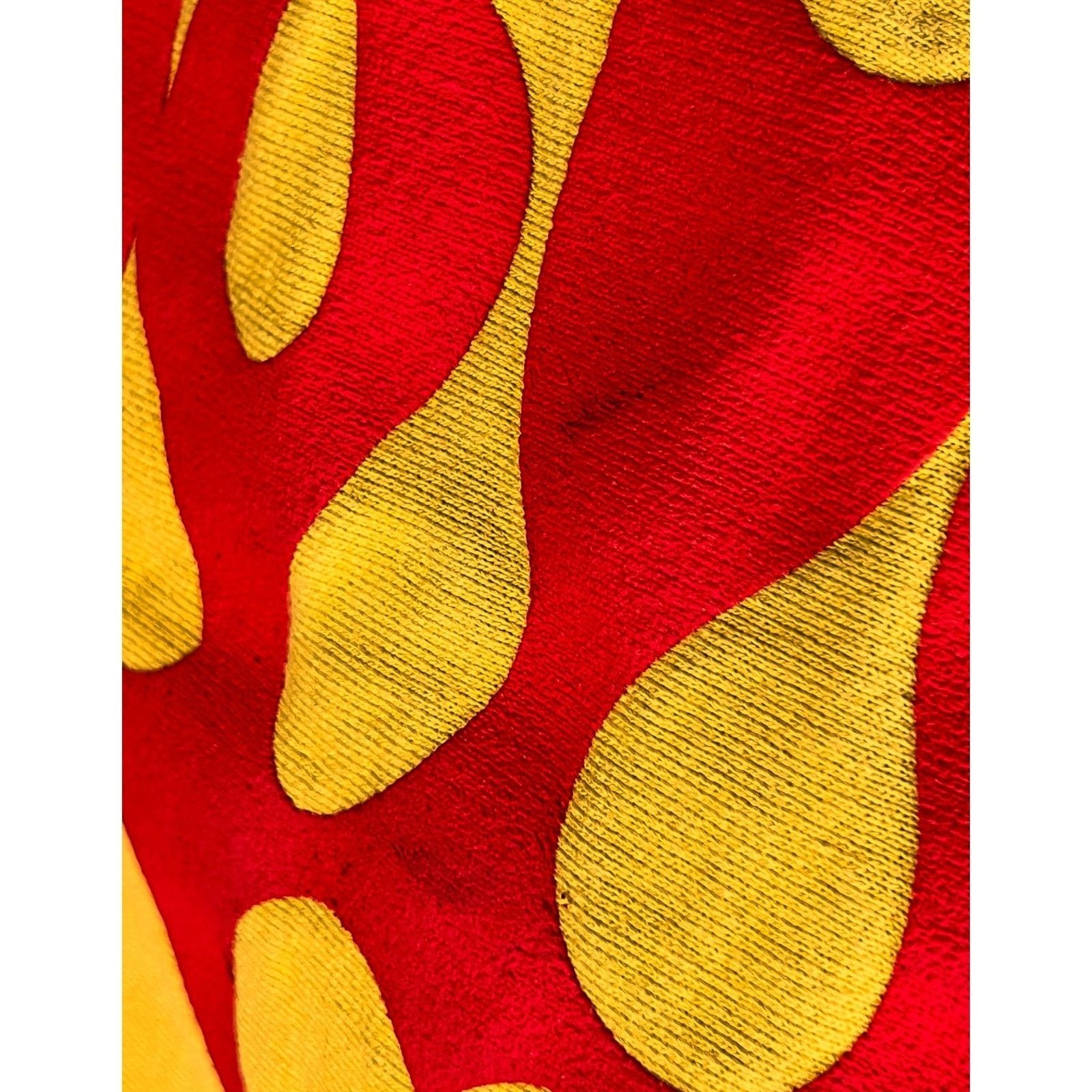 BIANCA CHANDON Bianca Chandon Lover Hoodie Yellow Flames 100% Cotton Size S Size US S / EU 44-46 / 1 - 6 Thumbnail