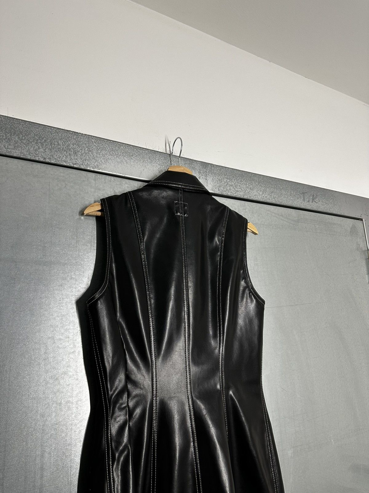 Moschino Moschino Vegan Leather Mini Dress Size XL / US 12-14 / IT 48-50 - 9 Thumbnail