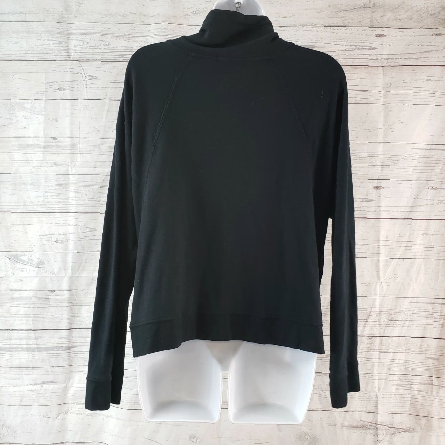 Vintage Fresh Produce Womens Full Zip Sweatshirt Sz Large Solid Black Long Sleeve Size L / US 10 / IT 46 - 4 Thumbnail