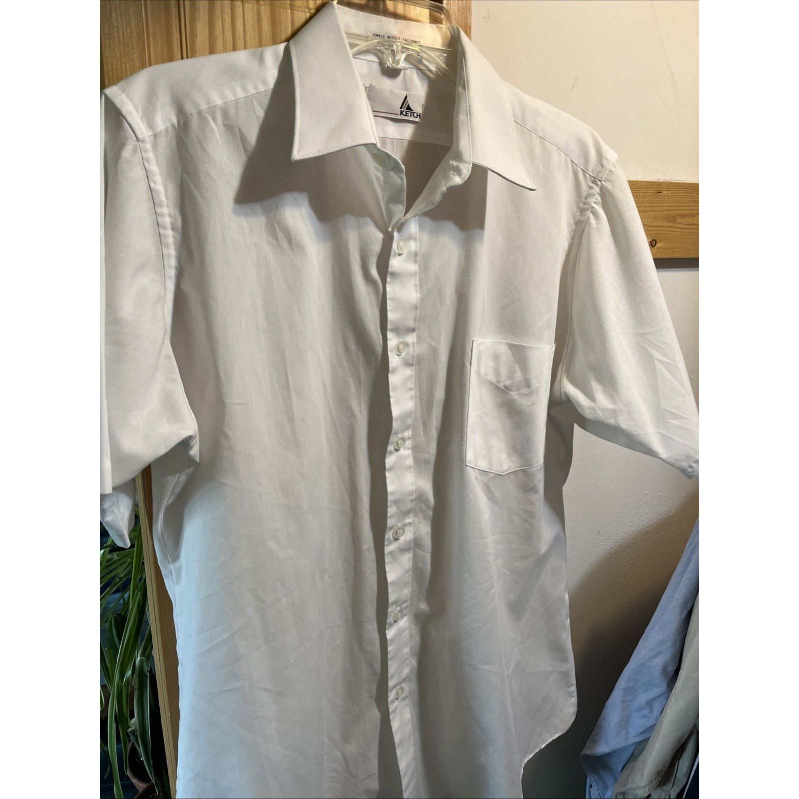 Puritan Ketch VTG mens 15.5 White Half Sleeve Cotton Polyester shirt Size US L / EU 52-54 / 3 - 2 Thumbnail