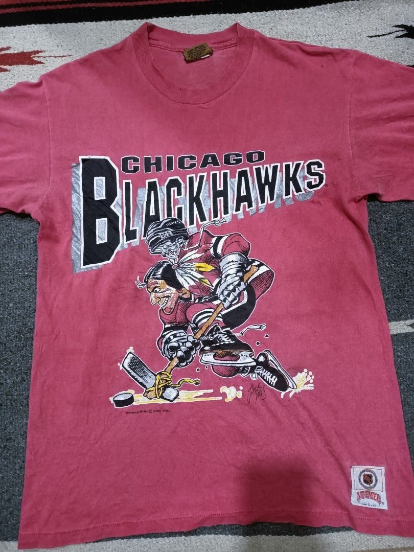 NHL Vintage 90's NHL Chicago Blackhawks Nutmeg shirt Size US M / EU 48-50 / 2 - 2 Thumbnail