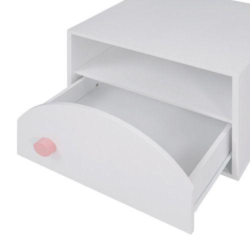 Designer × Homemade Wooden Nightstand with a Drawer and an Open Storage,End Tabl Size US L / EU 52-54 / 3 - 6 Thumbnail