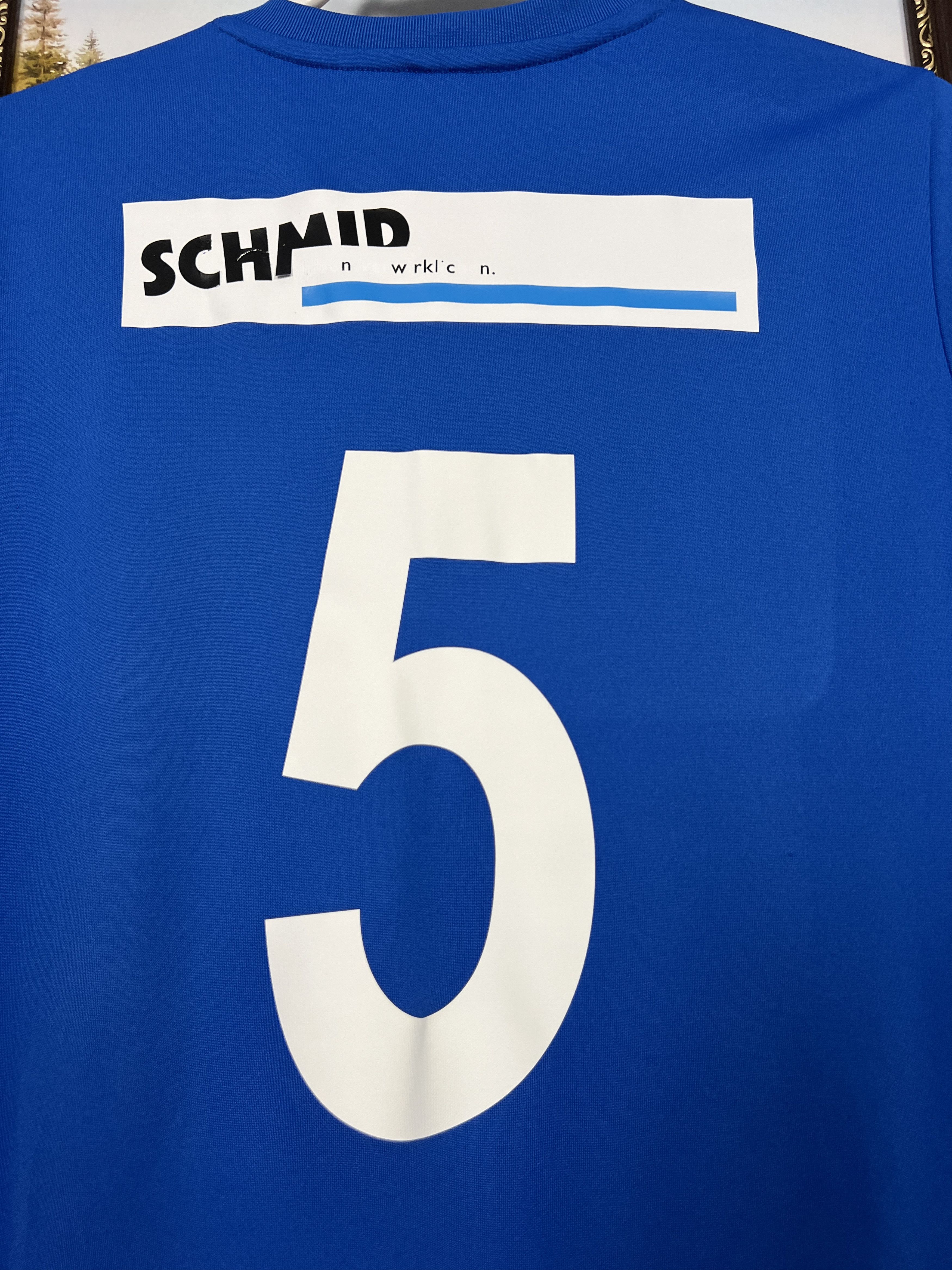 Nike Luzern 2017 Home Nike #5 Player Issue Soccer Blue Shirt Size US M / EU 48-50 / 2 - 14 Thumbnail