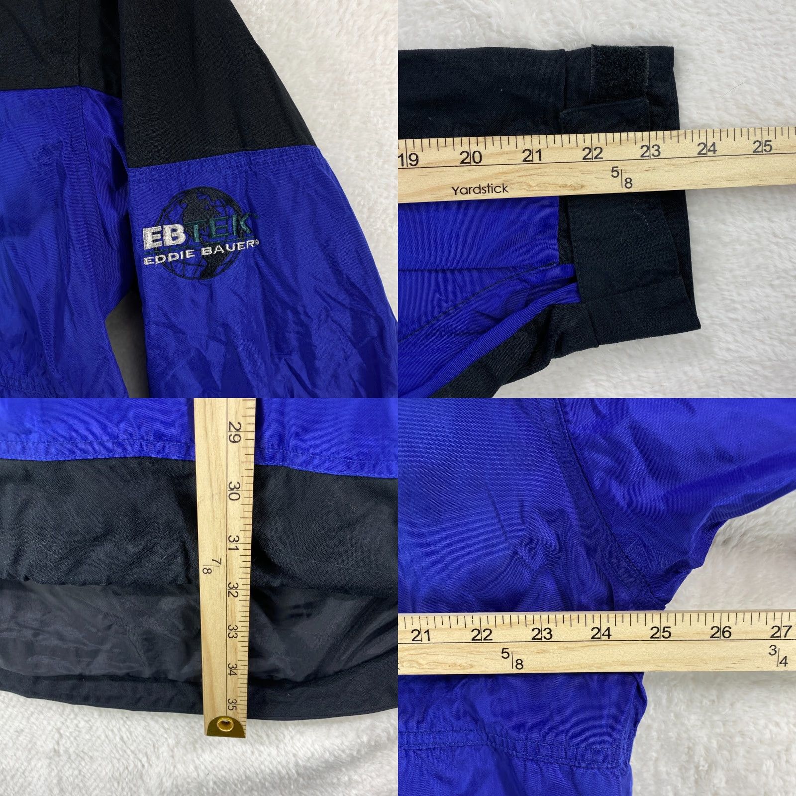 Eddie Bauer VINTAGE Eddie Bauer EBTEK Jacket Anorak Men Large Tall Blue Black 90's Hood Zip Size US L / EU 52-54 / 3 - 8 Thumbnail