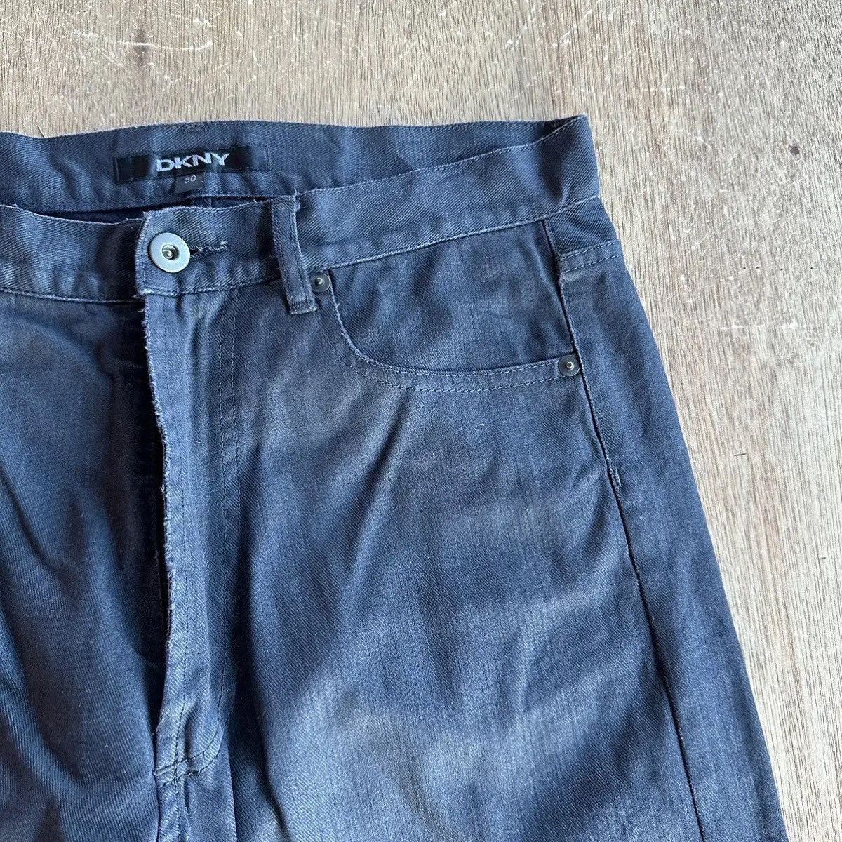 Donna Karan Y2K DKNY TROUSERS 5-POCKET JEANS BLANK JAPANESE VTG PANTS Size US 29 - 3 Thumbnail