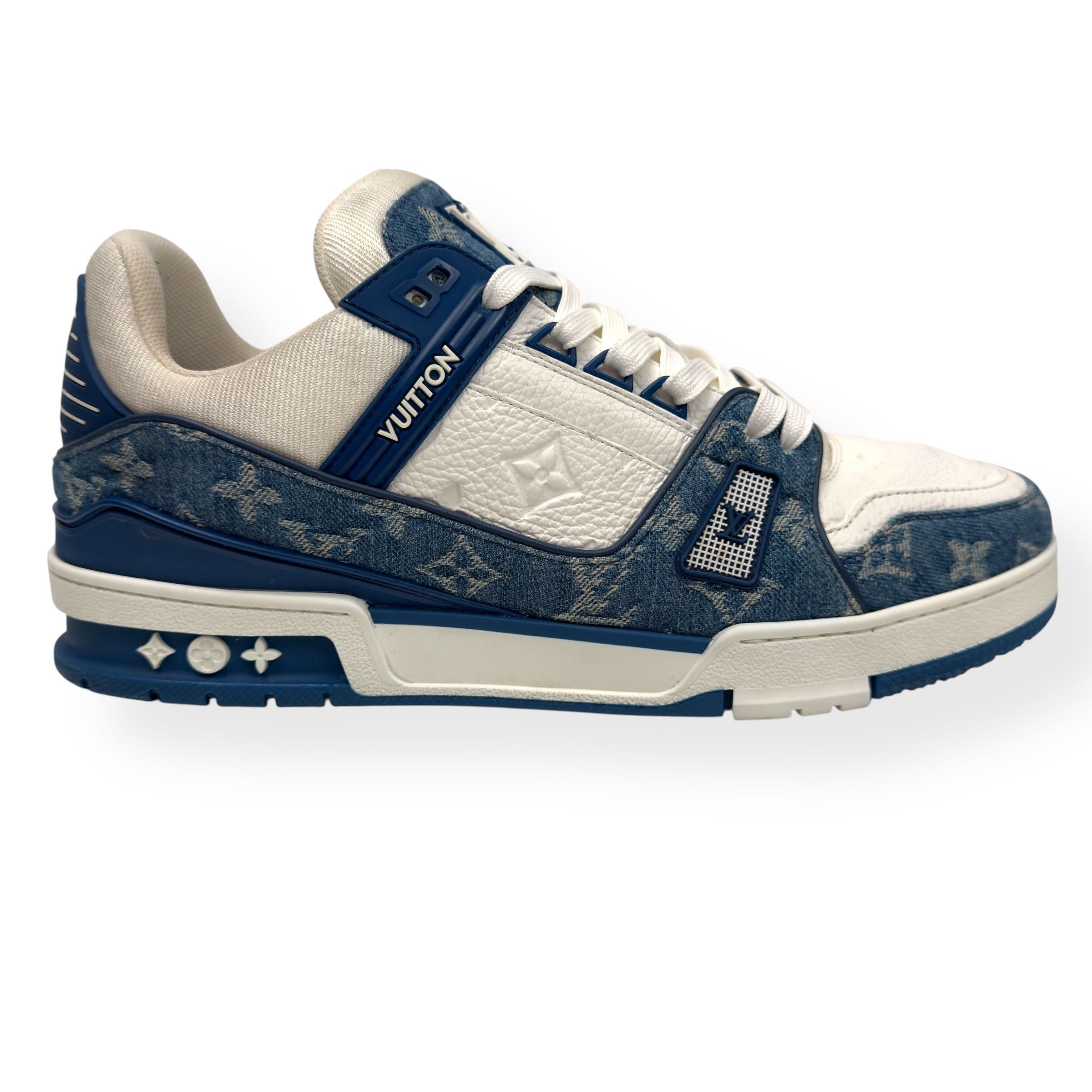 Louis Vuitton LOUIS VUITTON LV DENIM TRAINER BLUE UK10 Size US 11 / EU 44 - 1 Thumbnail