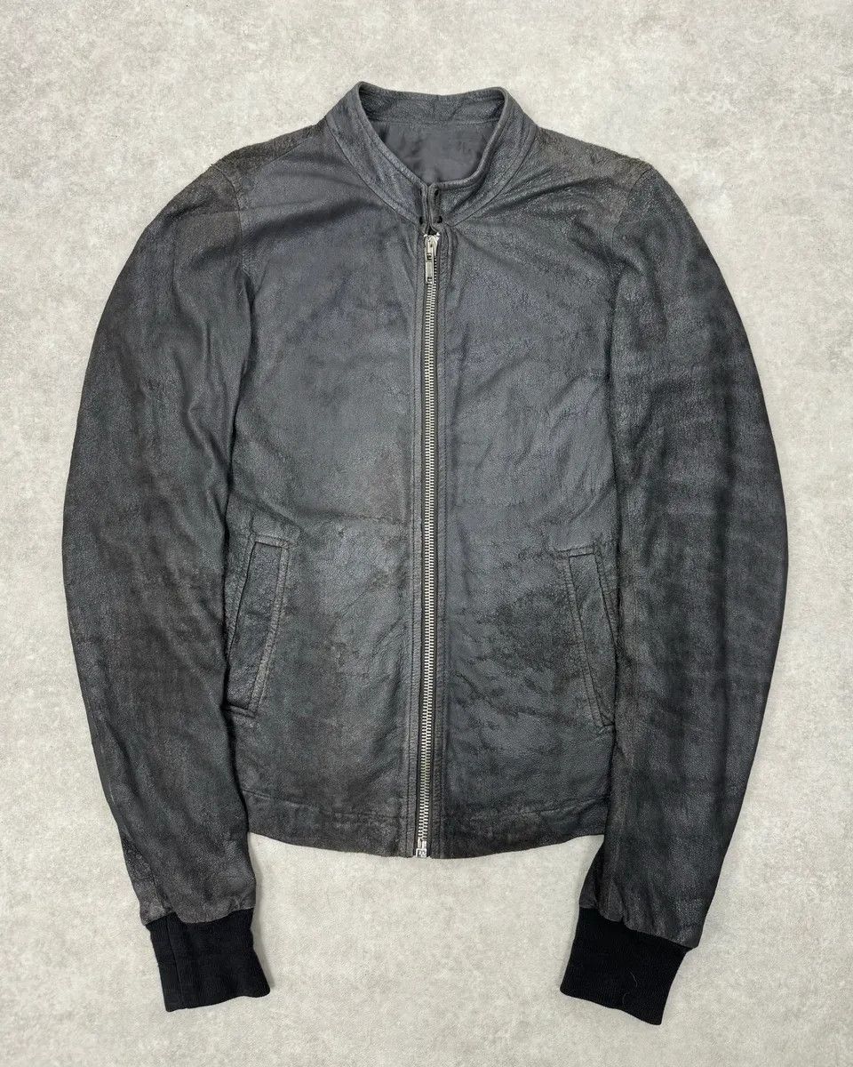 Rick Owens Rick Owens Grey Avant-Garde Leather Jacket Size US S / EU 44-46 / 1 - 1 Thumbnail