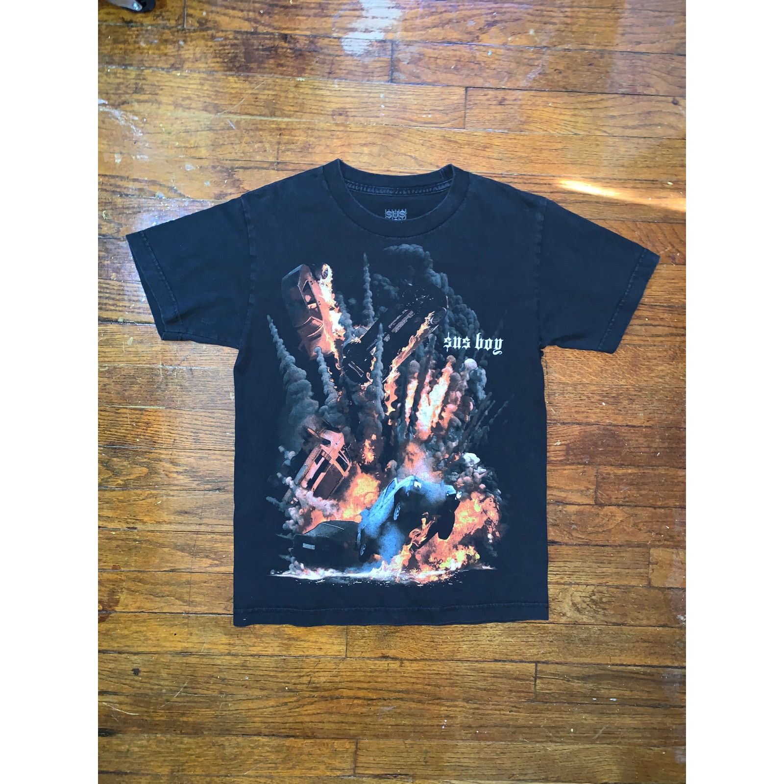 Sus Boy Sus Boy Explosion Graphic T-Shirt Mens S Black Streetwear Size US S / EU 44-46 / 1 - 1 Thumbnail