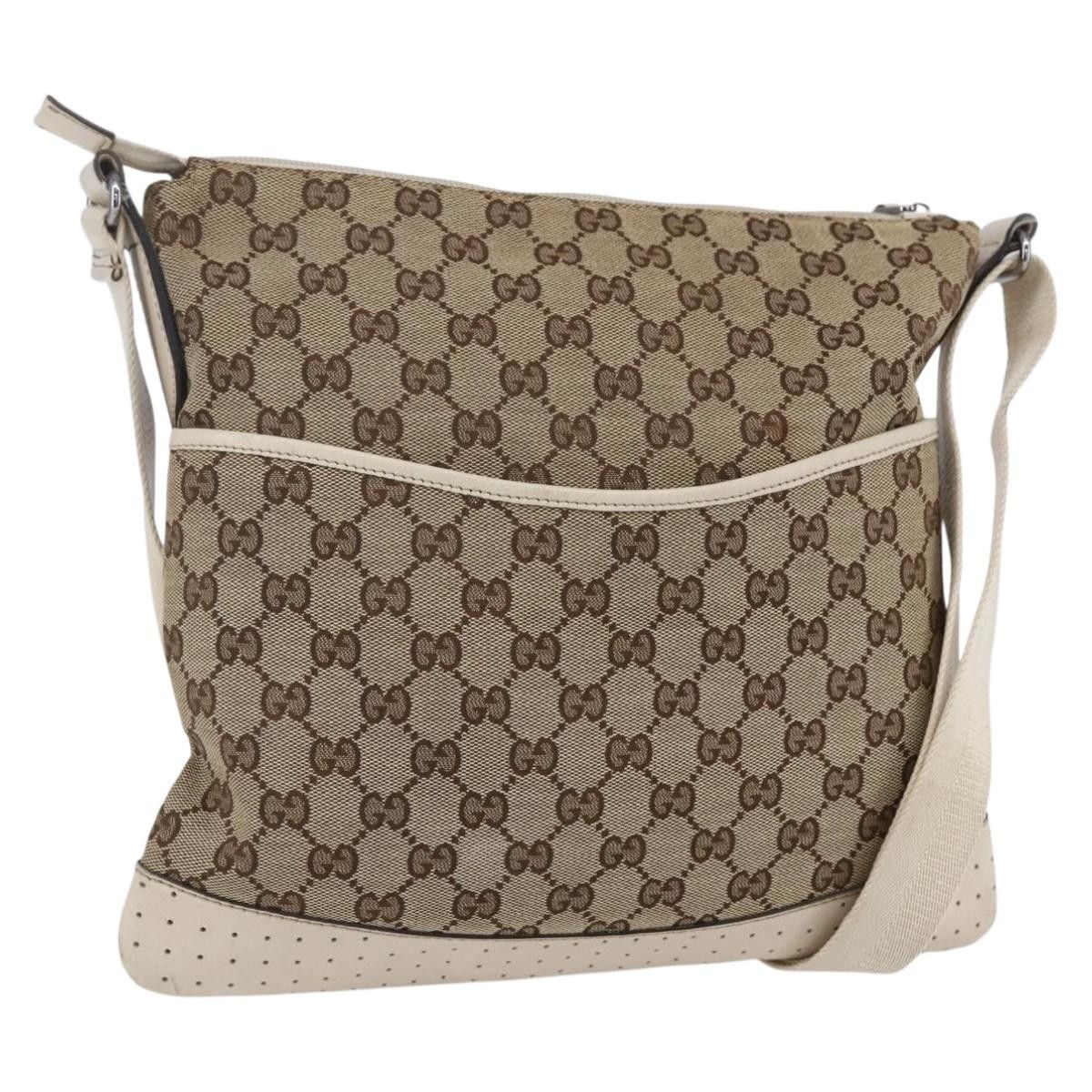 Gucci Gucci Zip Messenger GG Canvas with Perforated Leather Size ONE SIZE - 1 Thumbnail