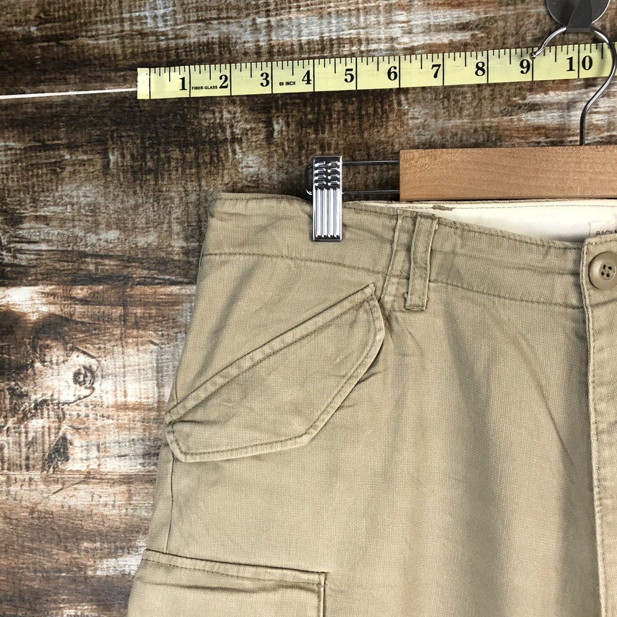 Japanese Brand Back Number Cream Cargo Multipocket Pants #A1423 Size US 33 - 7 Thumbnail
