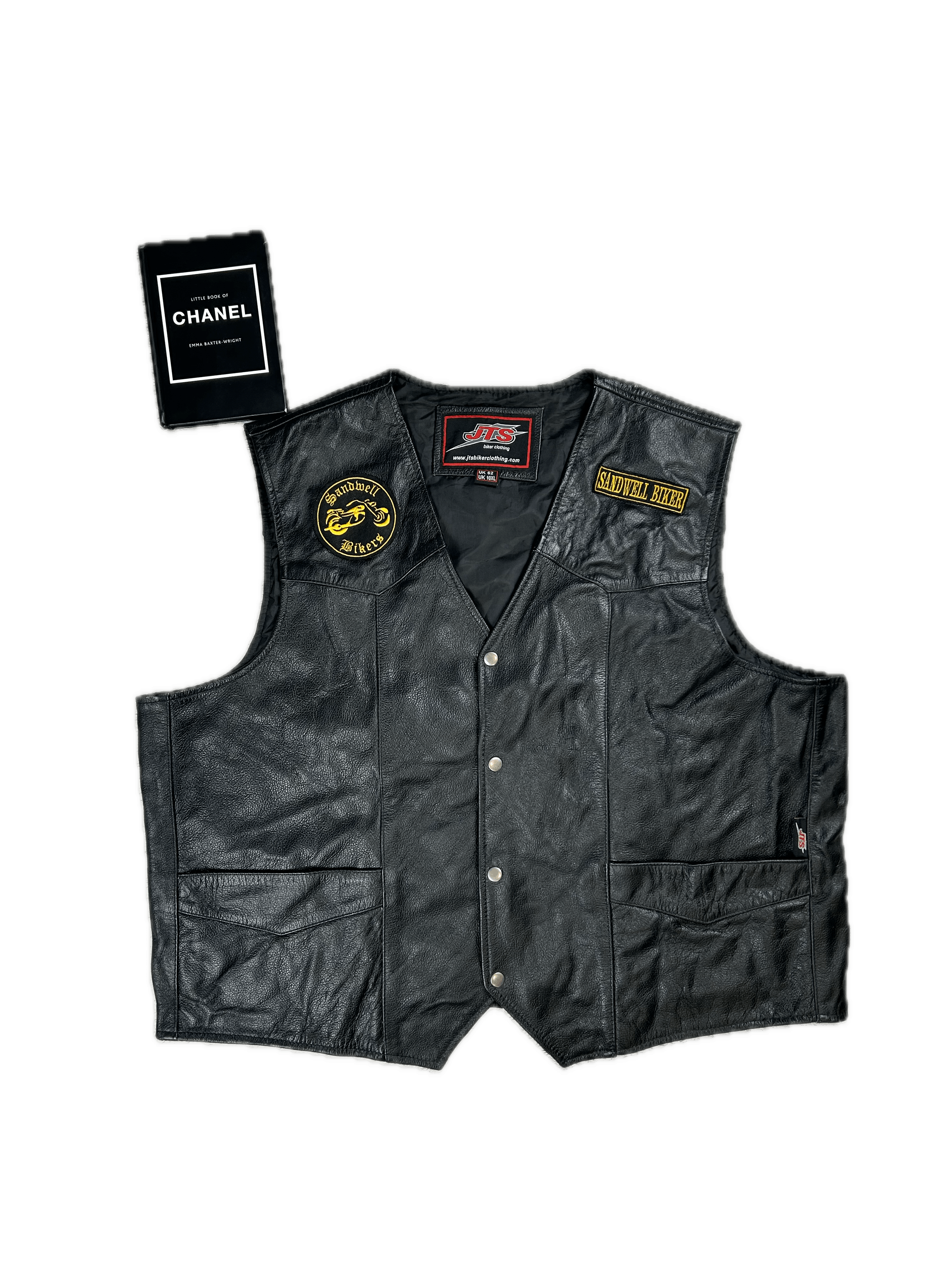 Genuine Leather × Vintage JTS Sandwell Biker Vintage Leather Vests Racing Streetwear Size US XXL / EU 58 / 5 - 1 Thumbnail