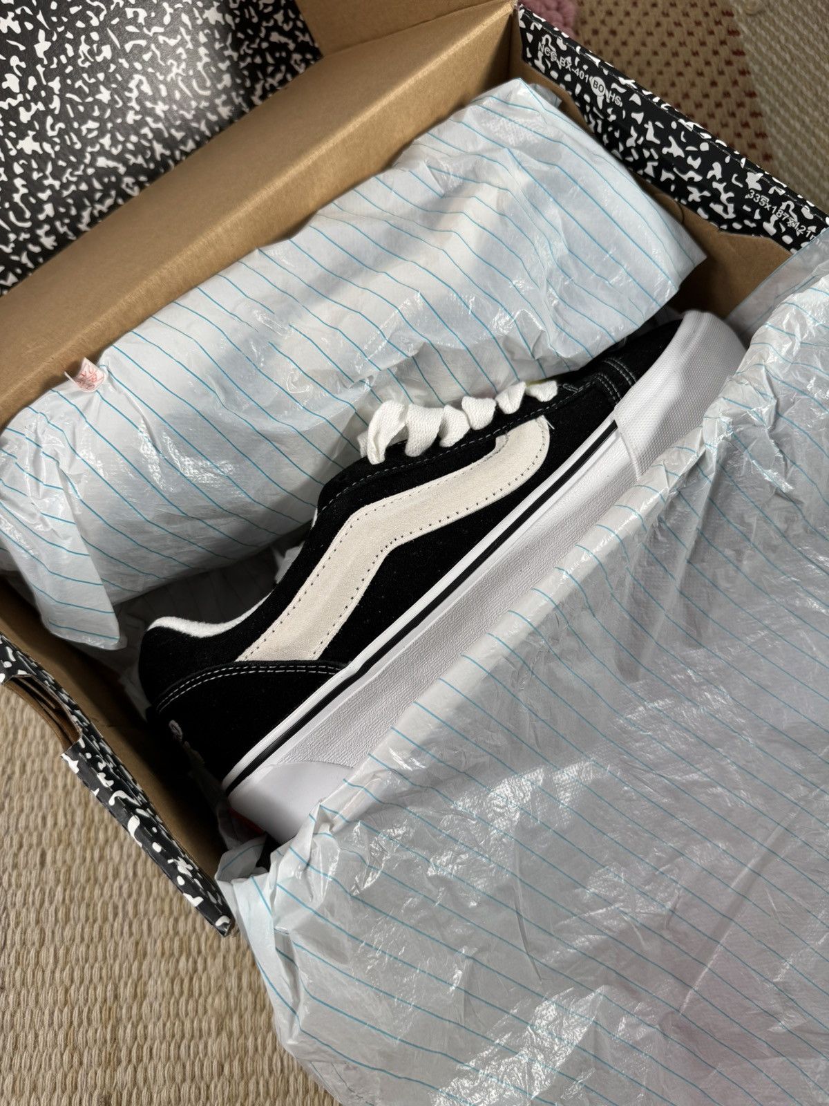 Imran Potato × Vans Vans Vault Ua Knu-Skool Vr3 LX Imran Potato Black White Size US 9.5 / EU 42-43 - 1 Thumbnail