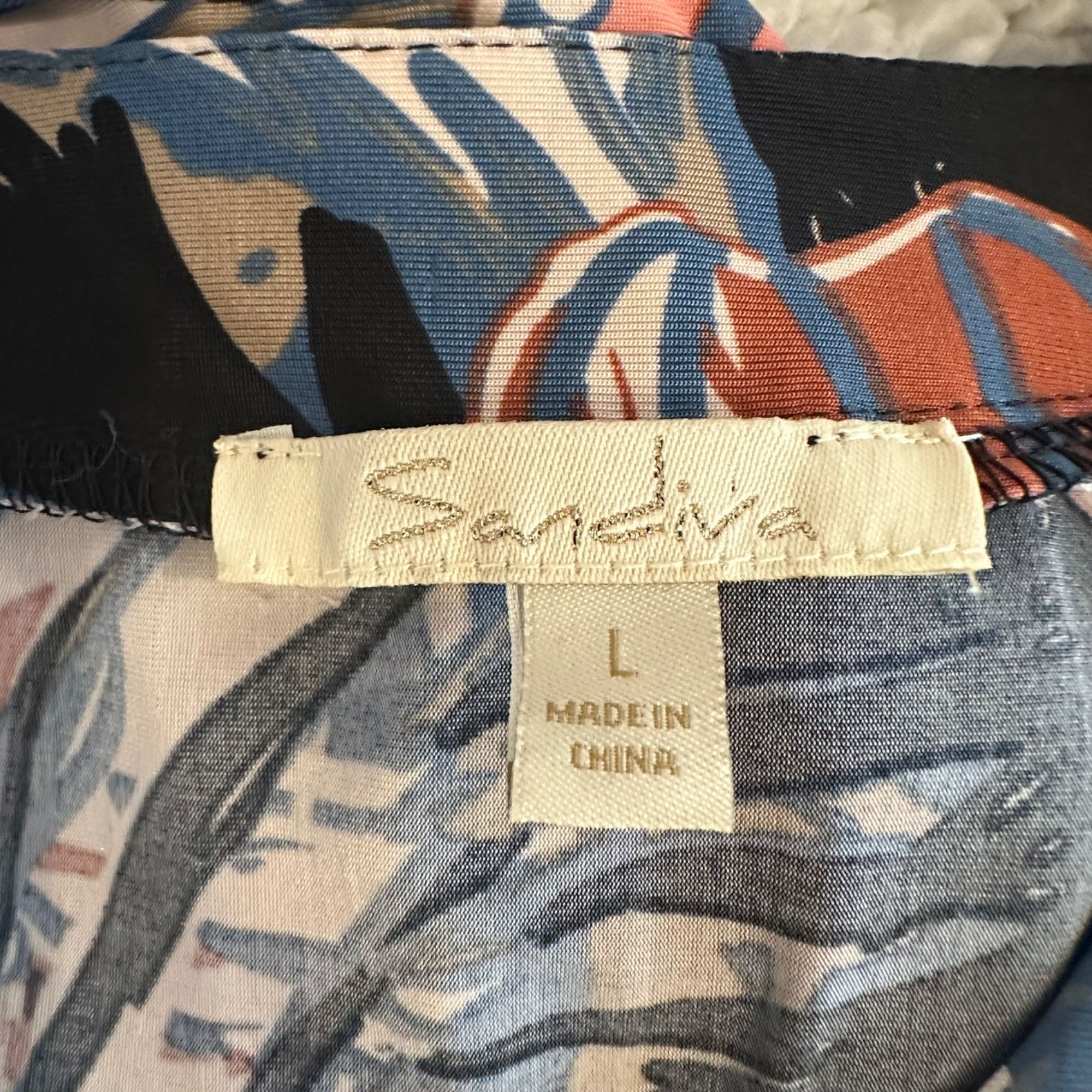 Other ✨Sandiva Sz L Women's Floral Print Tunic Top With Lace-Up De Size L / US 10 / IT 46 - 3 Thumbnail