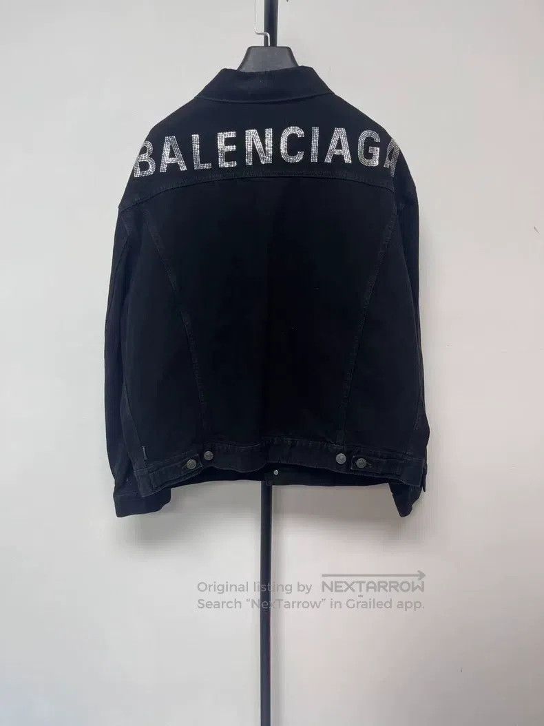 Balenciaga Balenciaga Logo Badge Long Sleeve Collar Denim Jacket Size XXS / US 00 / IT 34 - 1 Thumbnail