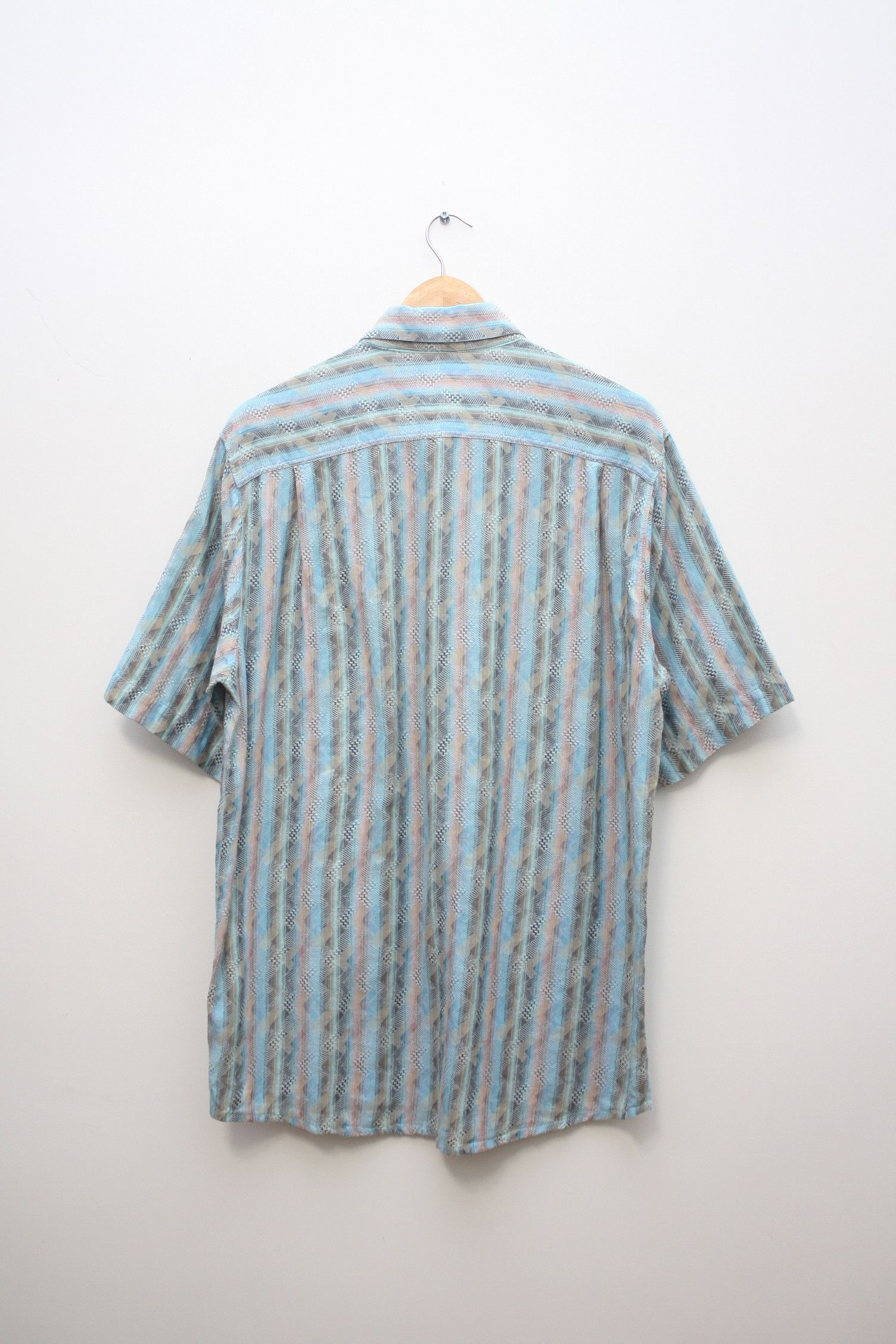 Missoni Missoni Sport Blue Short Sleeve Shirt Men's 50 Size US L / EU 52-54 / 3 - 3 Thumbnail