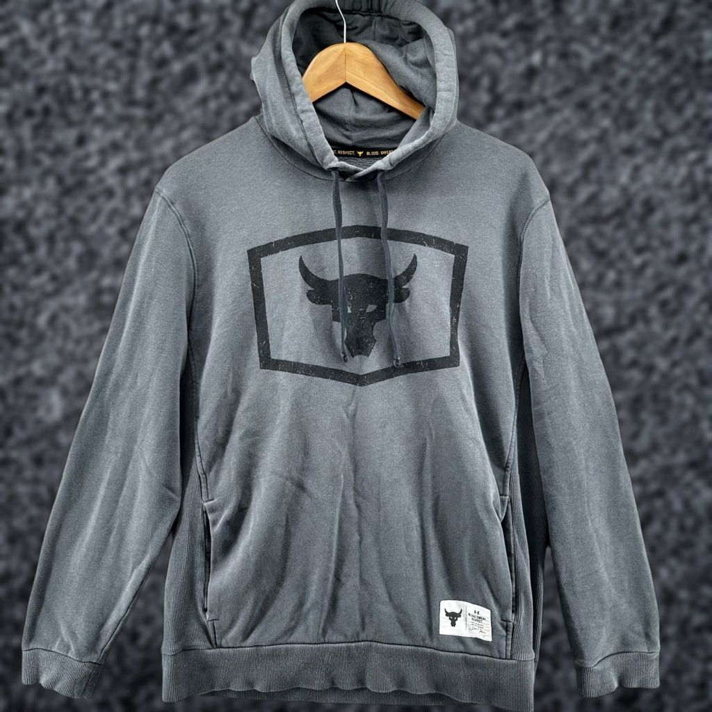 Under Armour VINTAGE Under Armour Hoodie Pullover Gray Men's Medium Long Sleeve Pockets Winter Classic Shirt Size US M / EU 48-50 / 2 - 1 Thumbnail