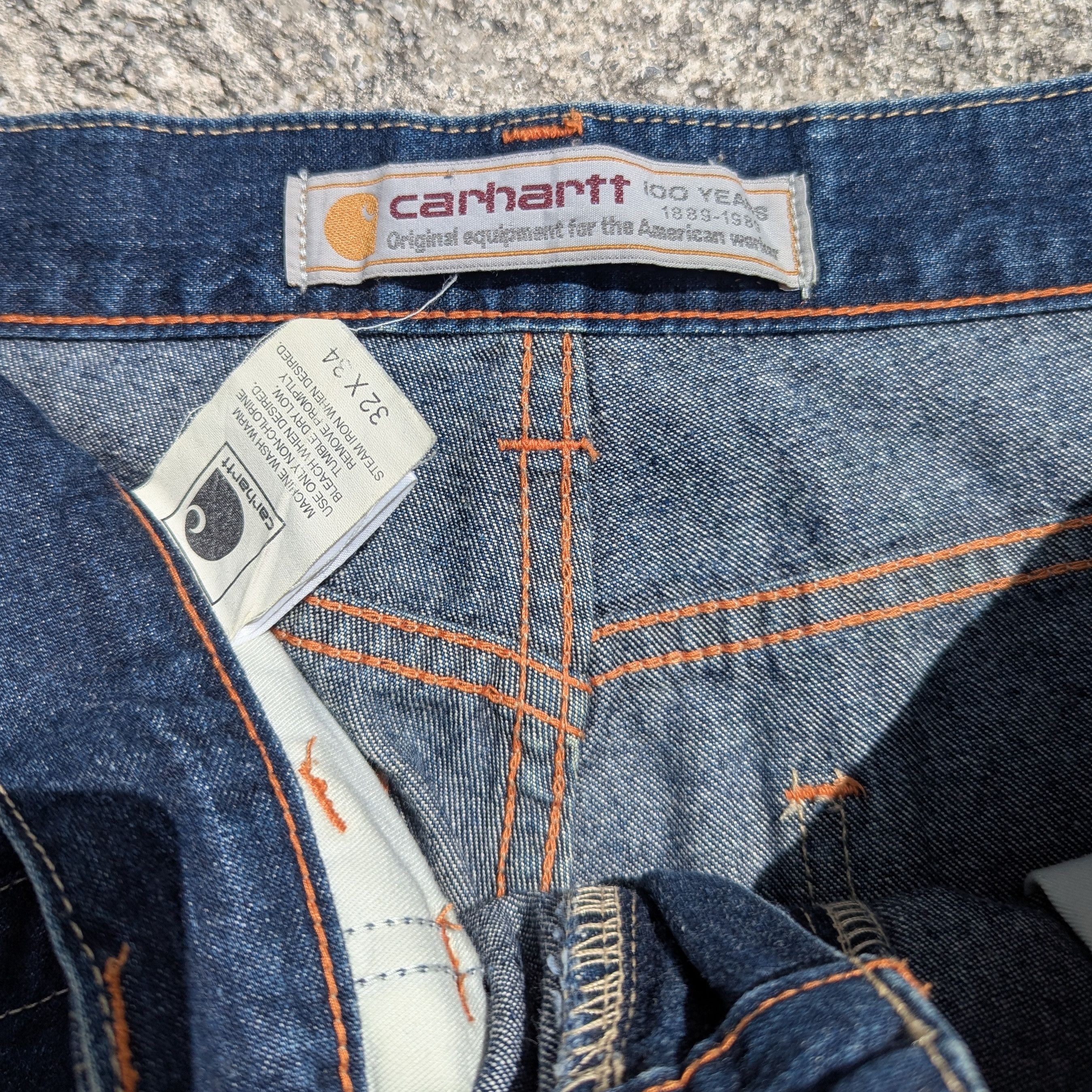 Carhartt × Carhartt Wip × Vintage Vintage Carhartt 100 Years Anniversary Carpenter denim pants Size US 32 / EU 48 - 7 Thumbnail