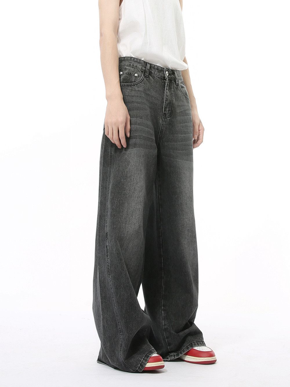 Vintage Men's Retro Clean-Fit Washed Wide-Leg Jeans Size US 32 / EU 48 - 3 Thumbnail