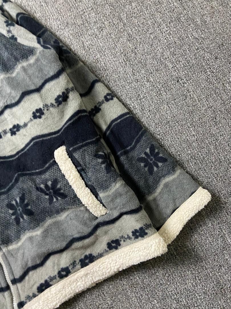 Japanese Brand Piko Hawaiian Longboard Aztec Style Fleece Jacket (190) Size US M / EU 48-50 / 2 - 8 Thumbnail