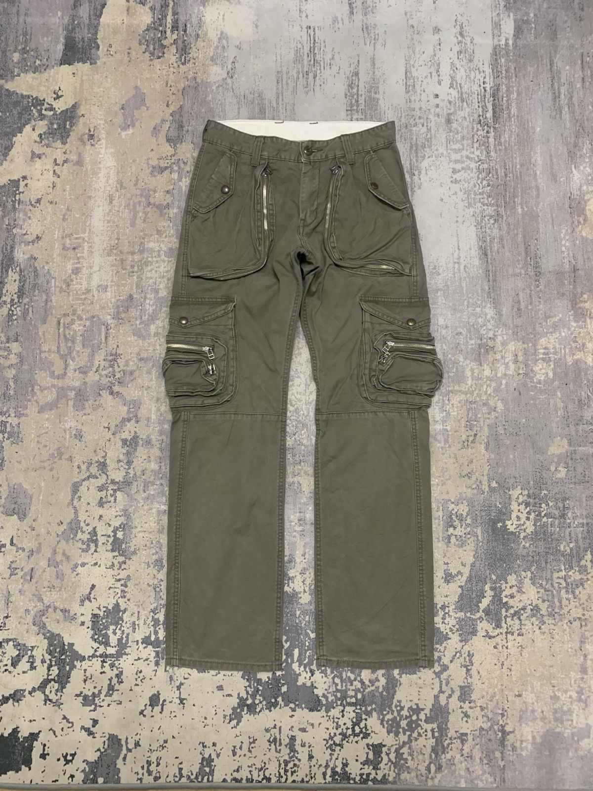 Lee VTG Lee 3D Zipper Pocket Cargo Pants Tactical Olive W29 Size US 29 - 1 Thumbnail