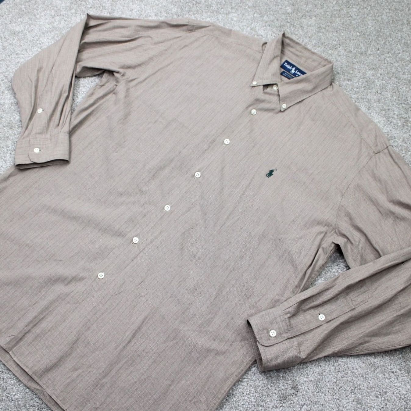Ralph Lauren Ralph Lauren McMeel Shirt Mens Large Brown Long Sleeve Cotton Button Down Size US L / EU 52-54 / 3 - 3 Thumbnail
