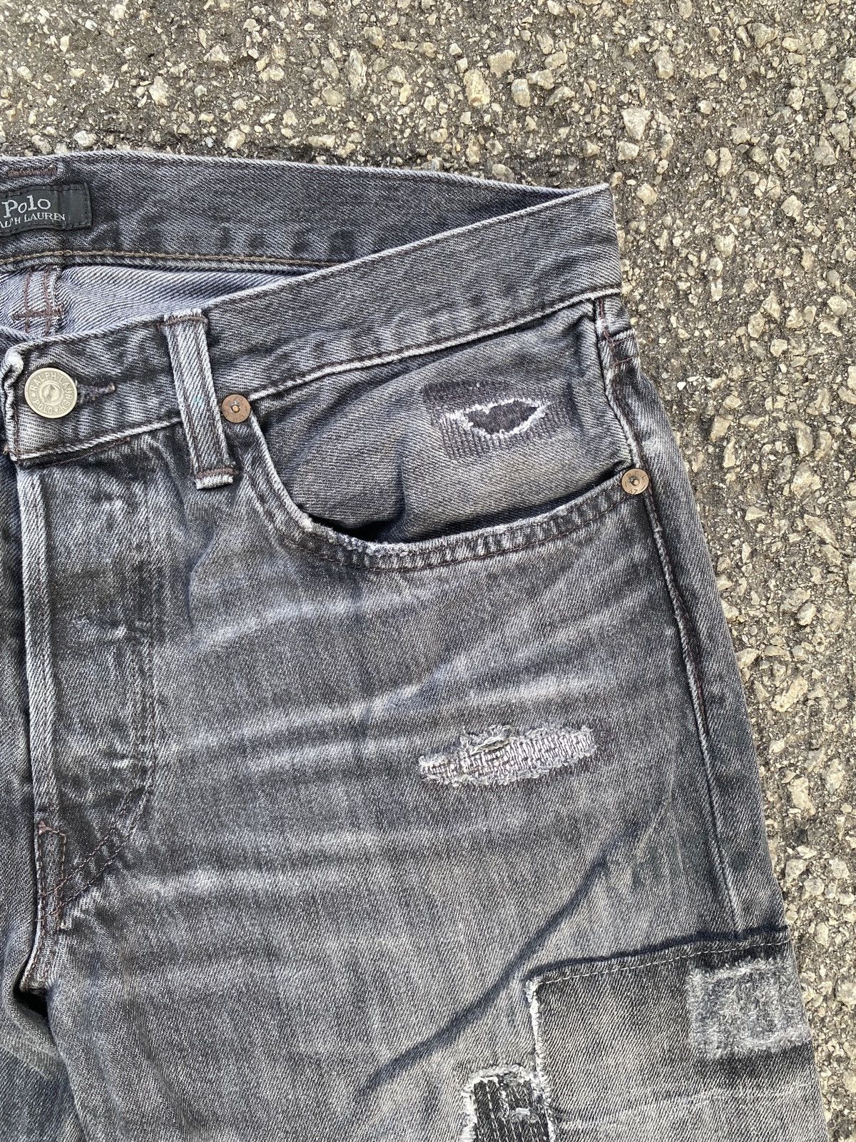 Polo Ralph Lauren *RARE* Polo Ralph Lauren Patchwork Varick Denim Jeans Size US 32 / EU 48 - 9 Thumbnail