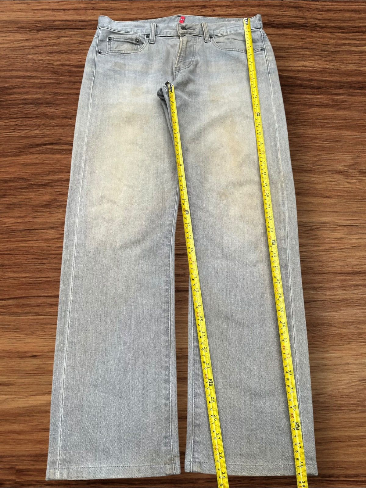 Japanese Brand × Jun Takahashi × Uniqlo Vintage Japanese Brand Grey Mud Washed Slim Straight Jeans Size US 31 - 9 Thumbnail