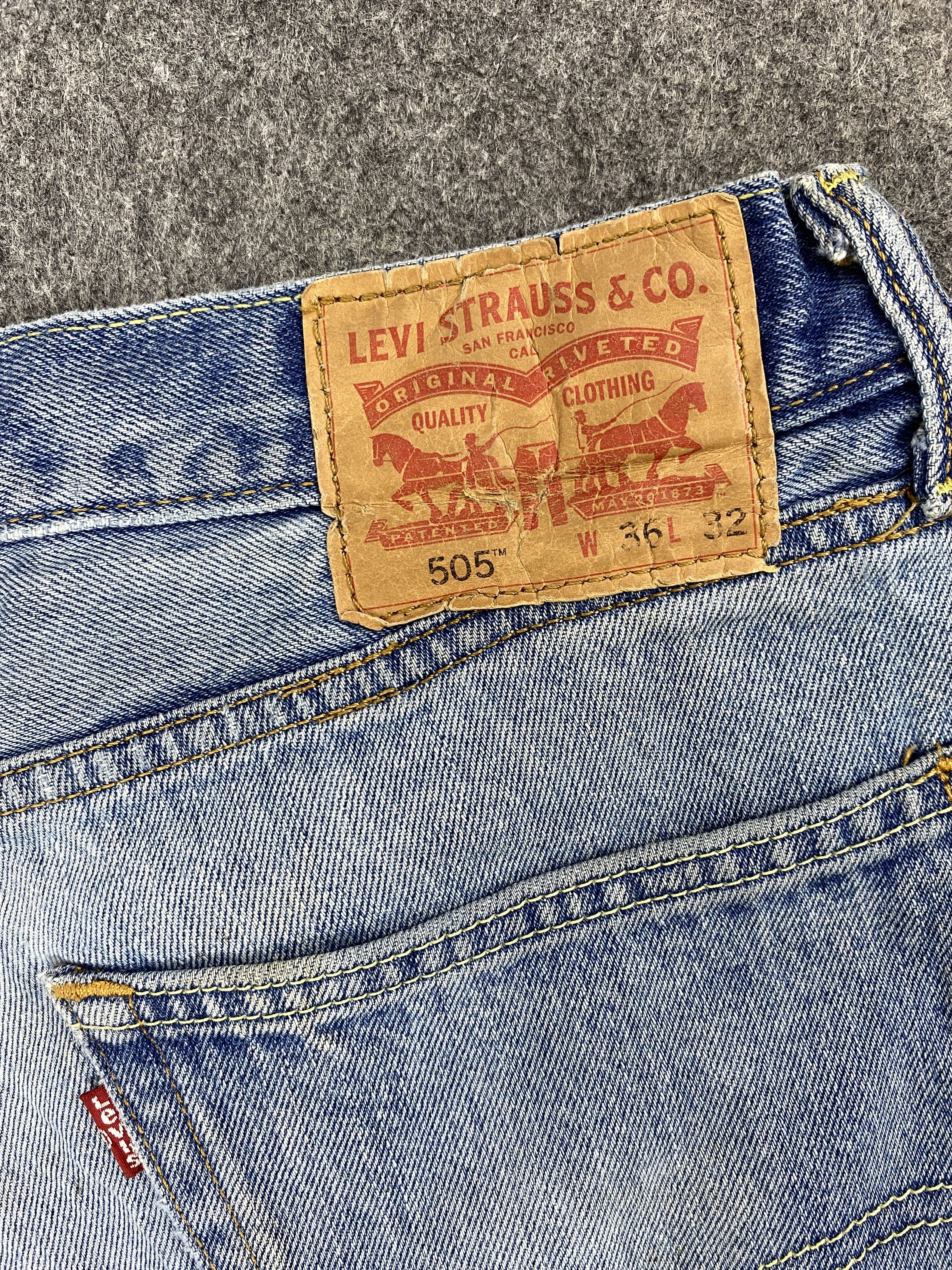 Levi's Dirty Used Blue Vintage Levi's 505 36x31.5 Denim -JN1742 Size US 36 / EU 52 - 8 Thumbnail