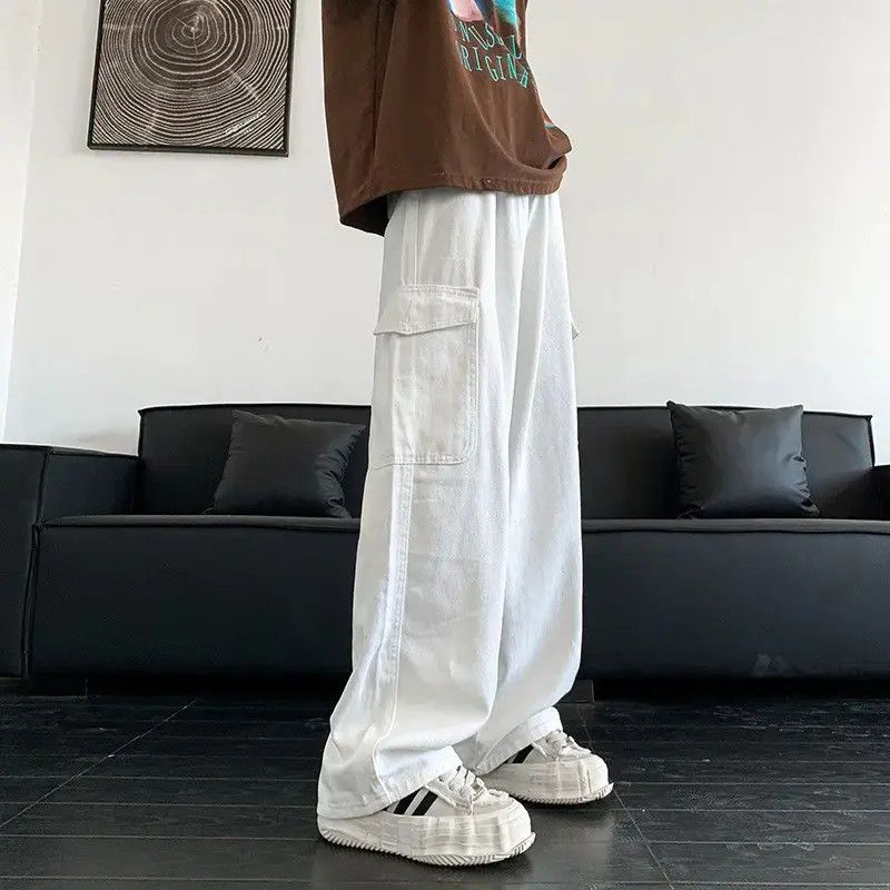 Japanese Brand Retro loose and loose wide leg pocket jeans Size US 30 / EU 46 - 4 Thumbnail