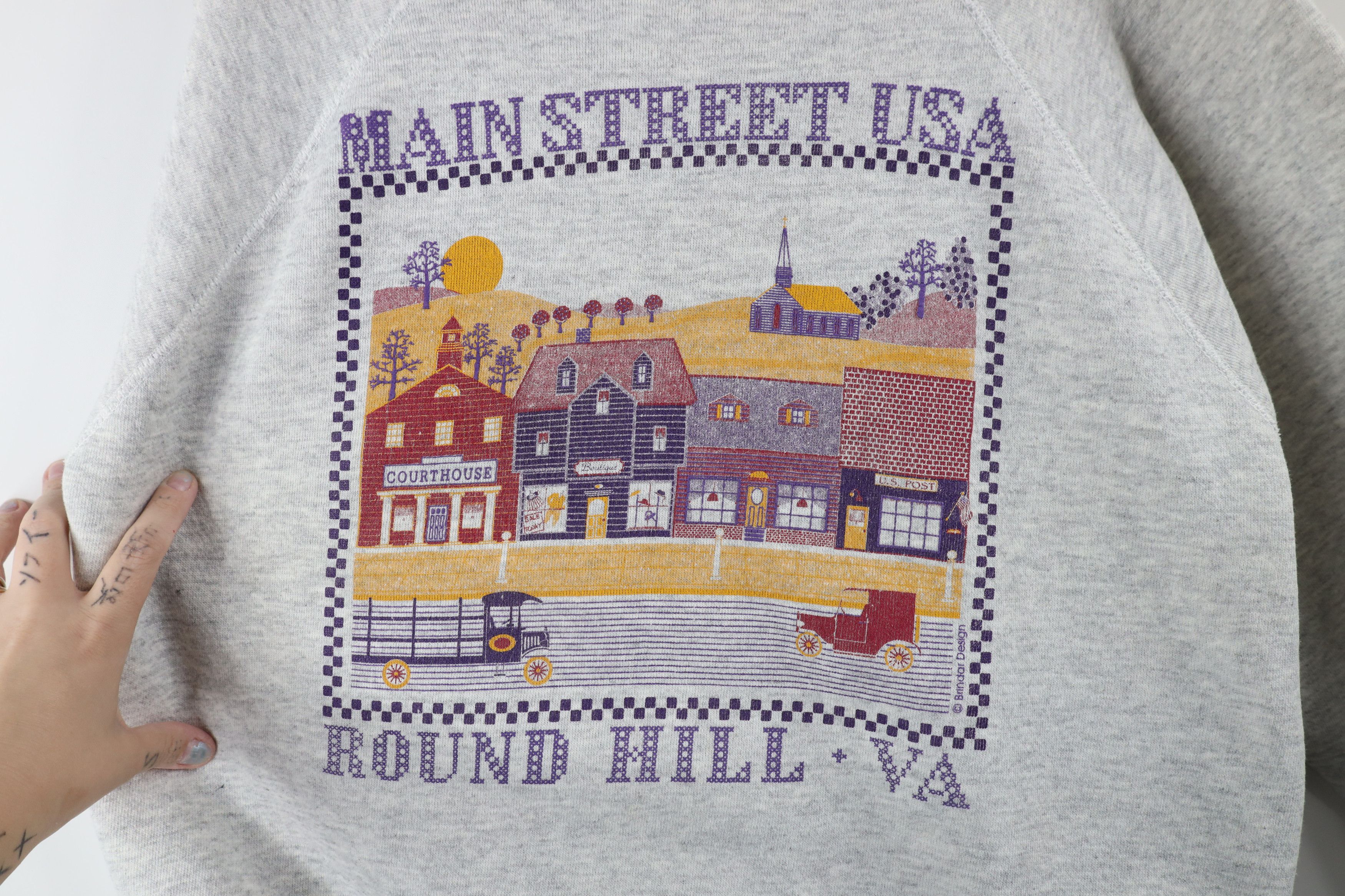 Vintage Vintage 90s Streetwear Hill Virginia Collared Sweatshirt Size XL / US 12-14 / IT 48-50 - 4 Thumbnail