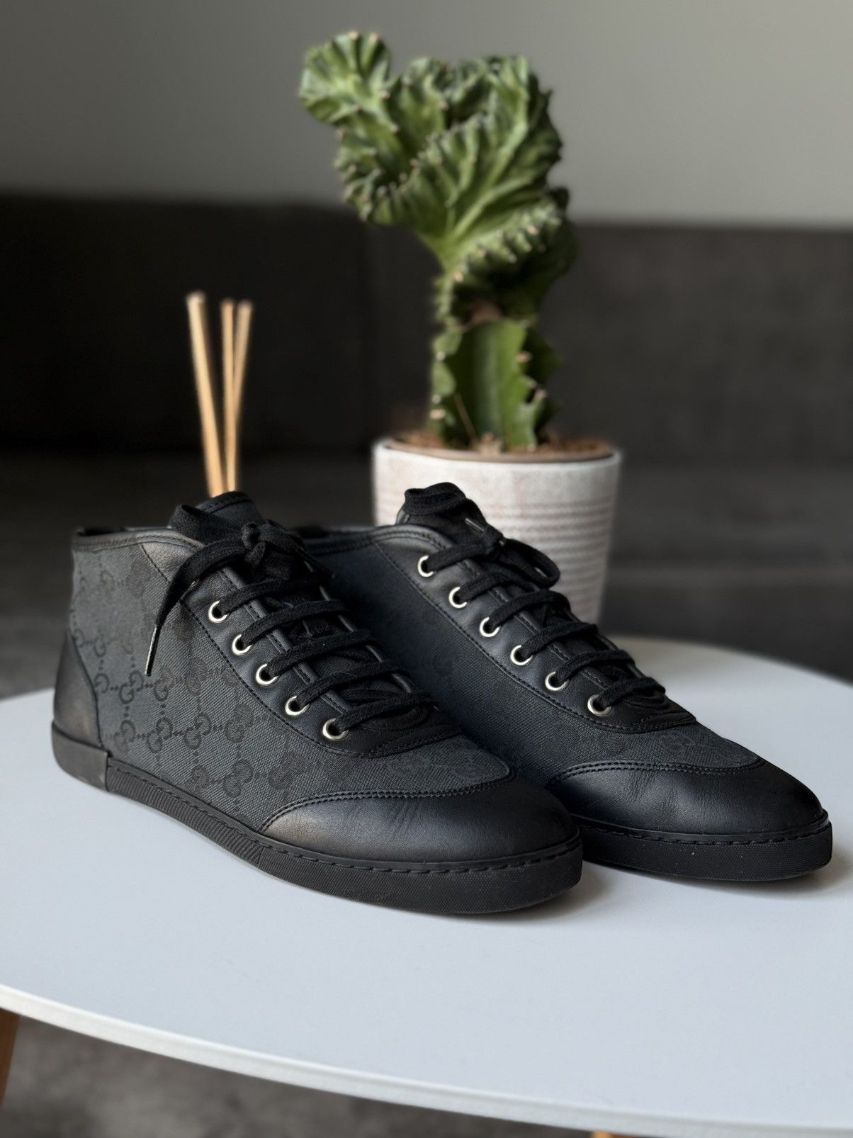 Gucci Gucci GG Monogram Sneaker High-Top Wmns Size US 8.5 / IT 38.5 - 3 Thumbnail