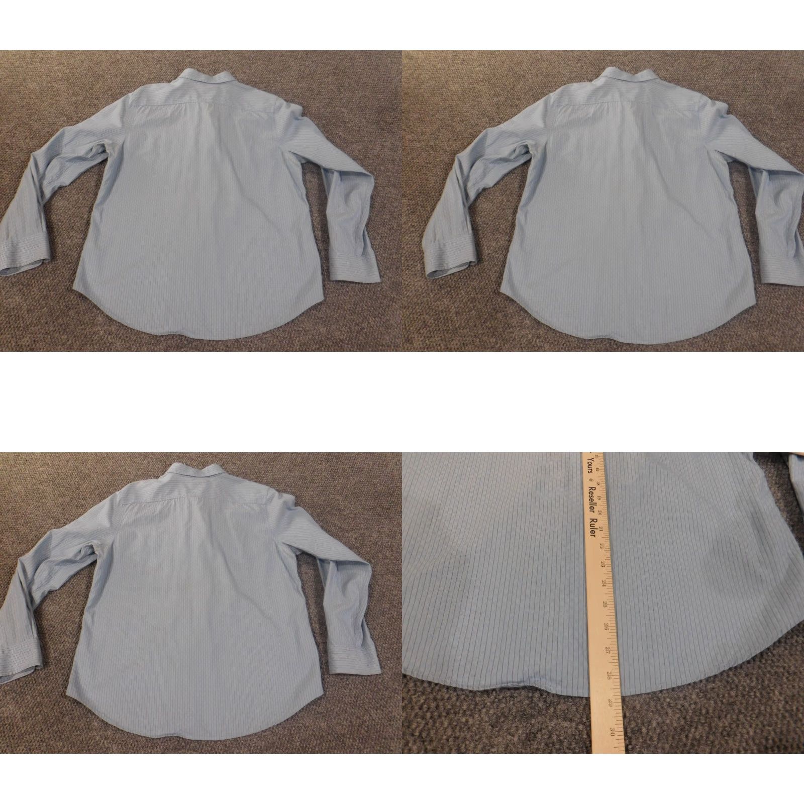 Ralph Lauren Lauren Ralph Lauren Shirt Mens XL blue striped geometric Button-Up Collar-Down Casual Knit Cotton | Button Size US XL / EU 56 / 4 - 8 Thumbnail
