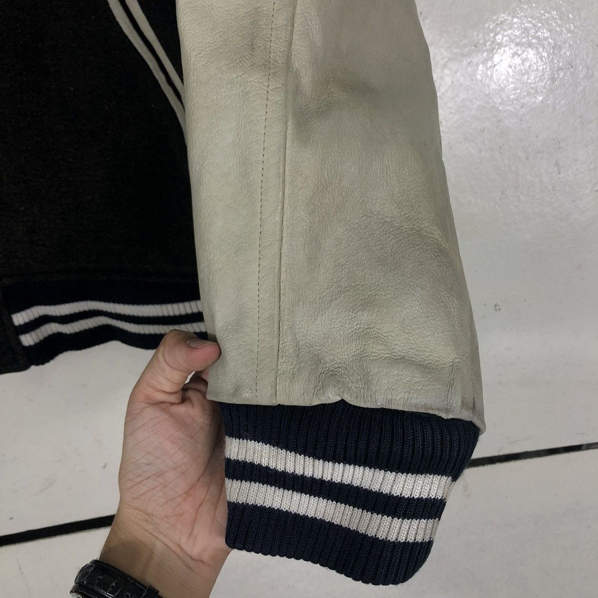 Vintage 🔥VINTAGE VARSITY JACKET LEATHER GUMUINTL UNION MADE Size US M / EU 48-50 / 2 - 17 Thumbnail